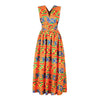 Vibrant Unity: African-inspired Kente Geometric Dress-Afroadorn 