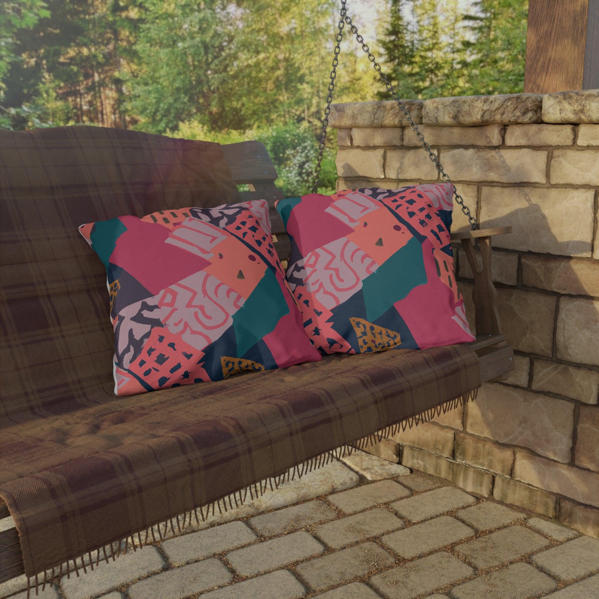 Kikarusho- African Inspired Outdoor Accent Pillow-Afroadorn 