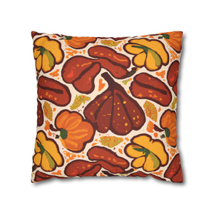 Autumn Baobab: Tribal Print Premium Suede Throw Pillow Cover-Afroadorn 