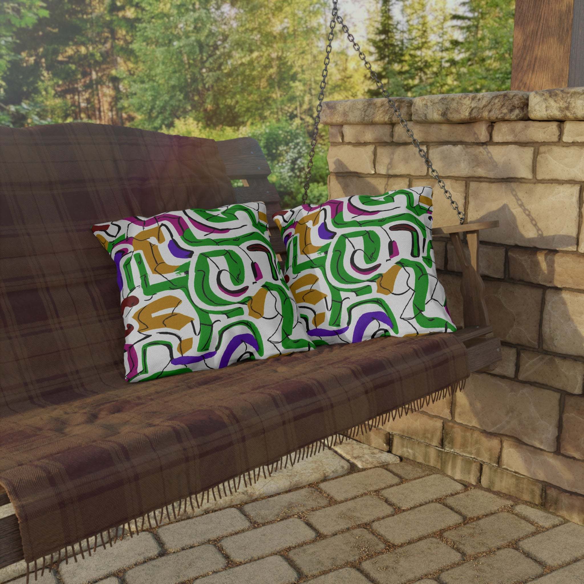 Unity in Colors Outdoor Throw Pillow-Afroadorn 