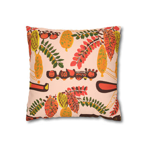 Serengeti Vibes: Vibrant Tribal Print Suede Pillow Cover-Afroadorn 