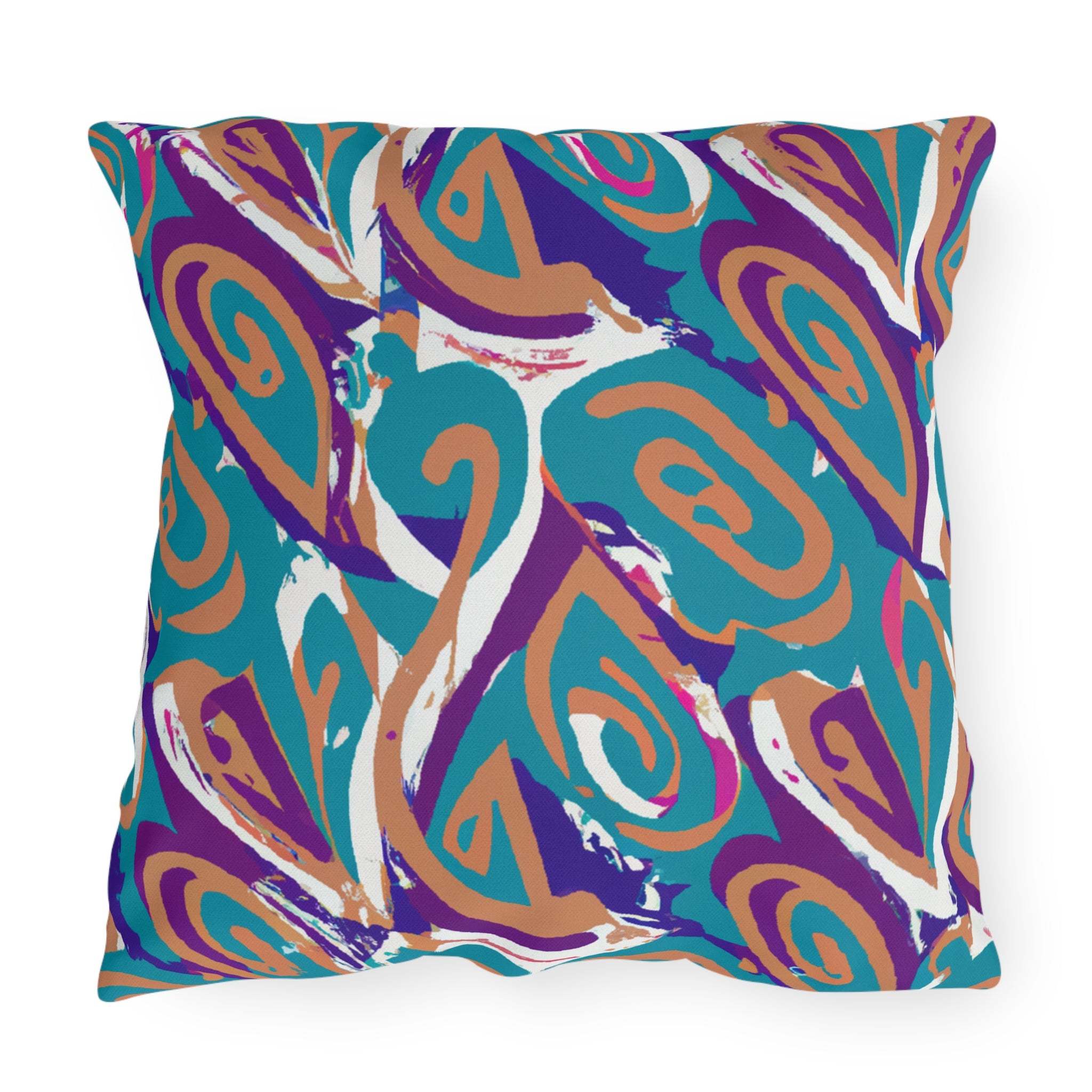 Afrisolar Vibrance - African-Inspired Outdoor Throw Pillow-Afroadorn 