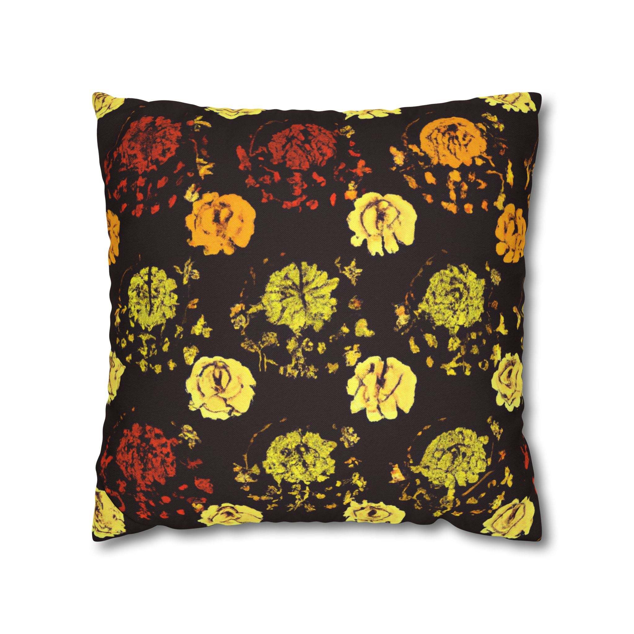 Radiant Bloom: Vibrant Asoke-Inspired Pillow Case-Afroadorn 