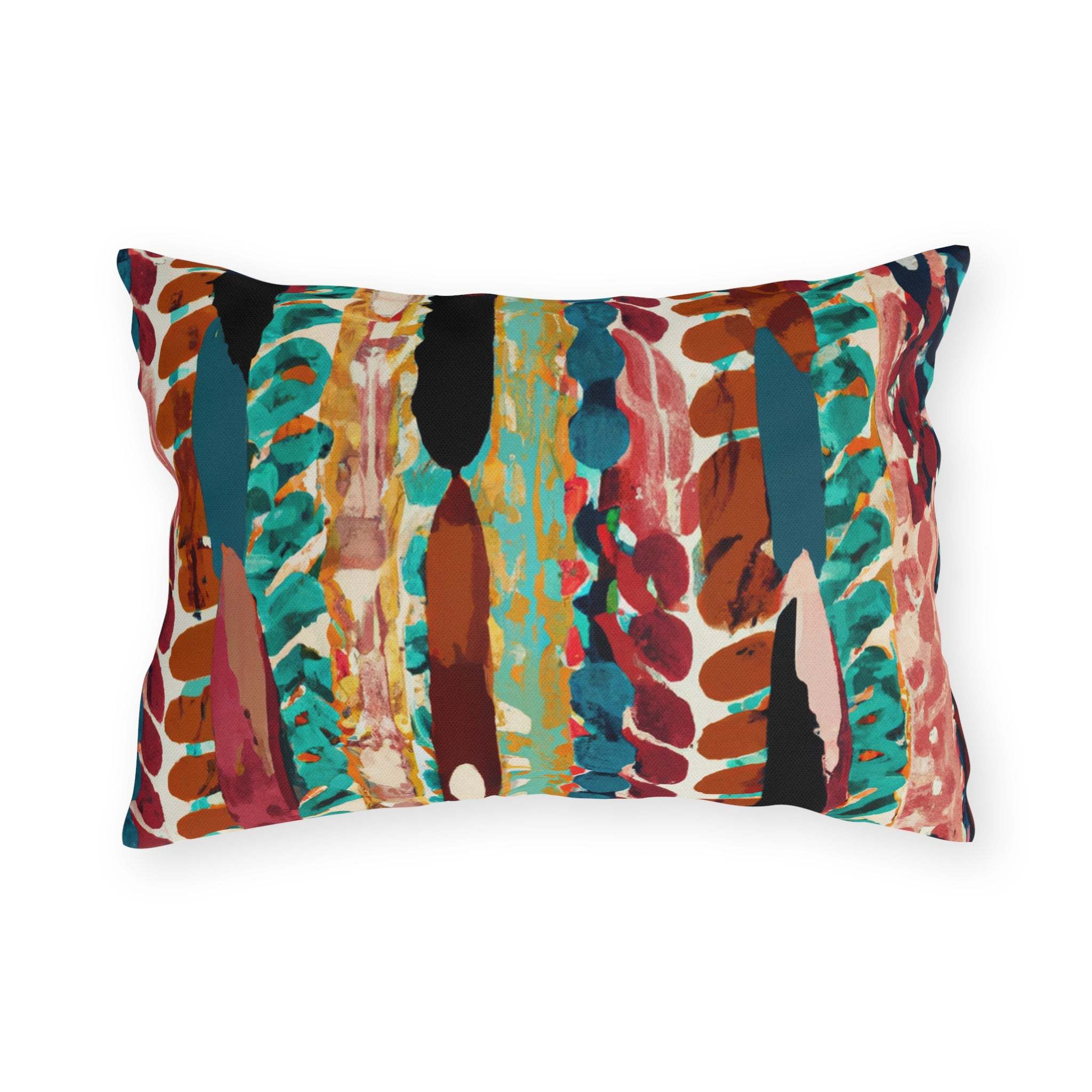 African Landscape Inspired Outdoor Throw Pillow-Afroadorn 