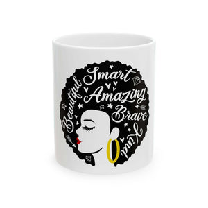 Smart & Beautiful Affirmation Mug-Afroadorn 