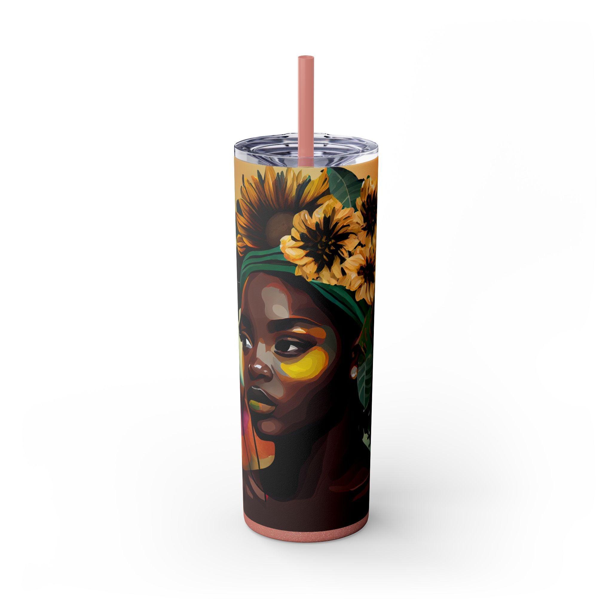 Earthy Afro Beauty 20oz Tumbler-Afroadorn 