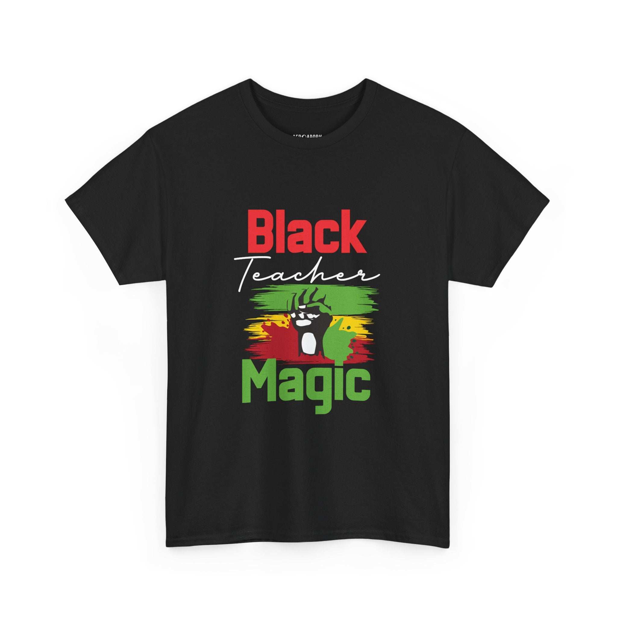 Black Teacher Magic T-Shirt-Afroadorn 