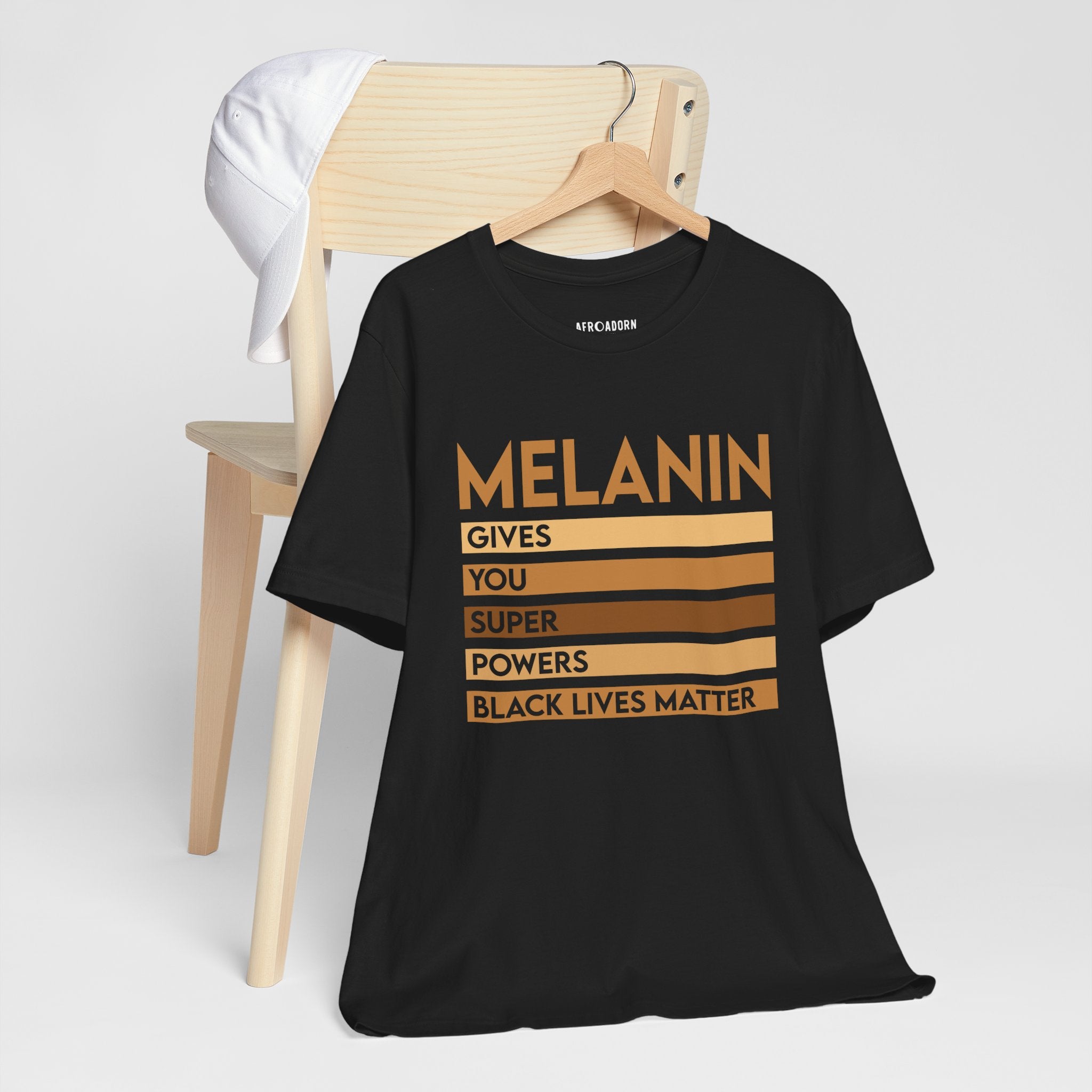 Melanin Super Power Statement T-Shirt-Afroadorn 