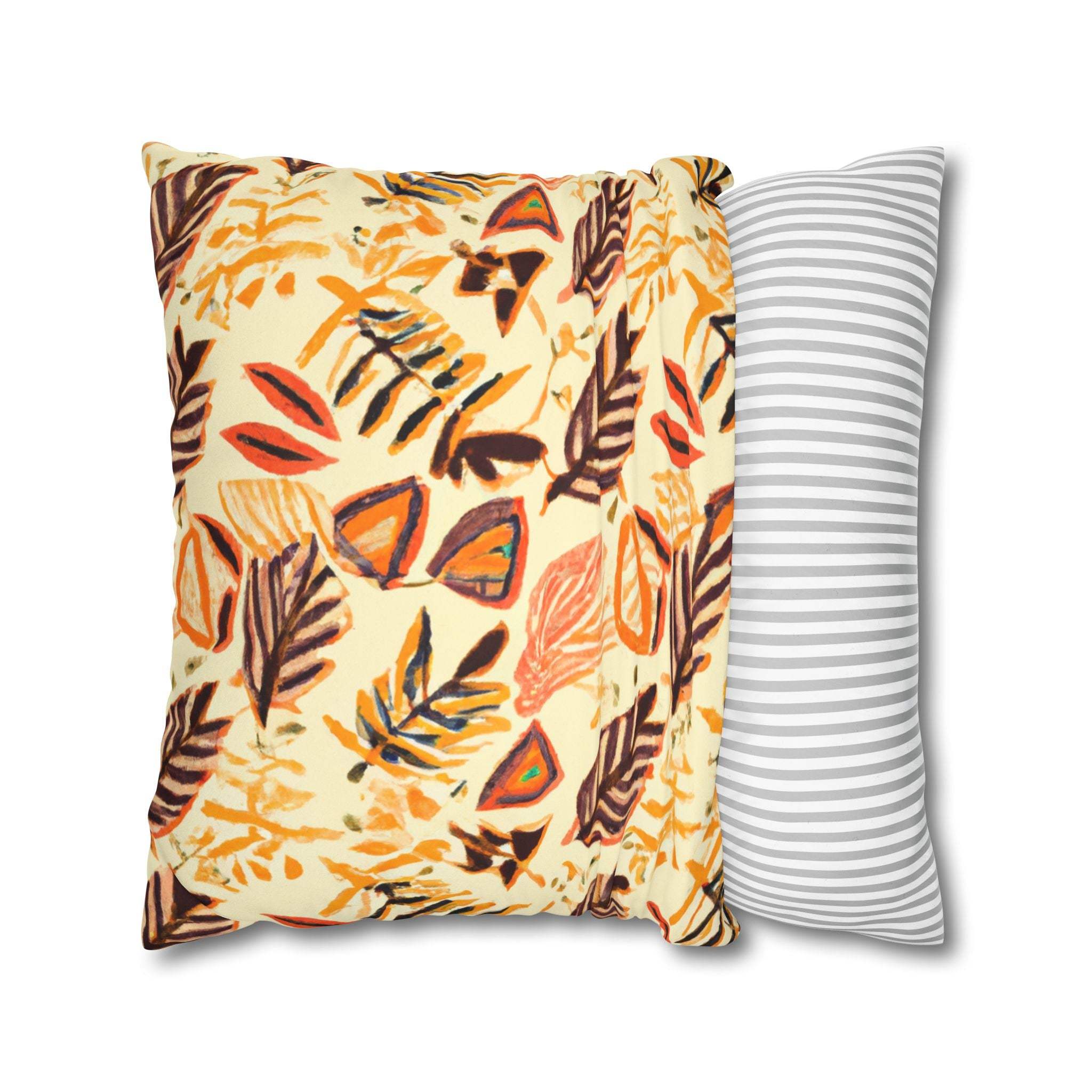 Earthy Aura: African-Inspired Suede Throw Pillow Cover-Afroadorn 