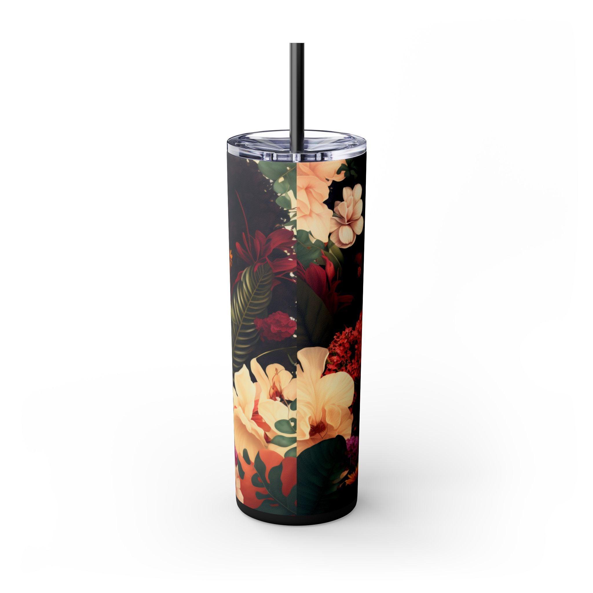 Vibrant African Flora Tumbler 20oz-Afroadorn 