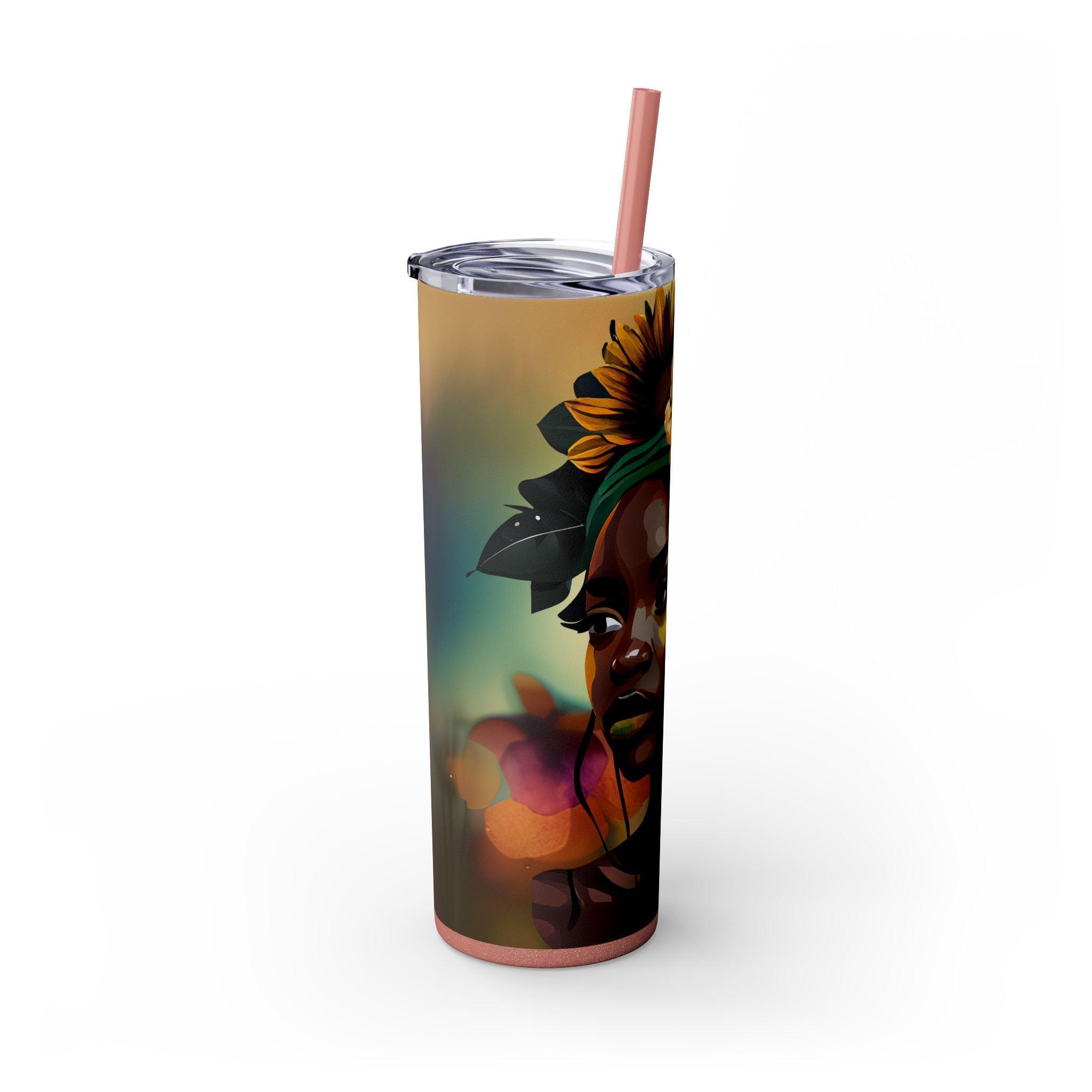 Earthy Afro Beauty 20oz Tumbler-Afroadorn 