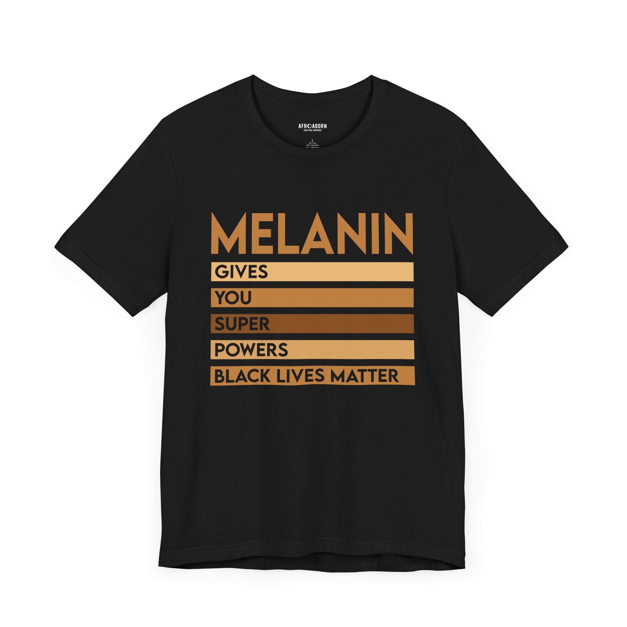 Melanin Super Power Statement T-Shirt-Afroadorn 