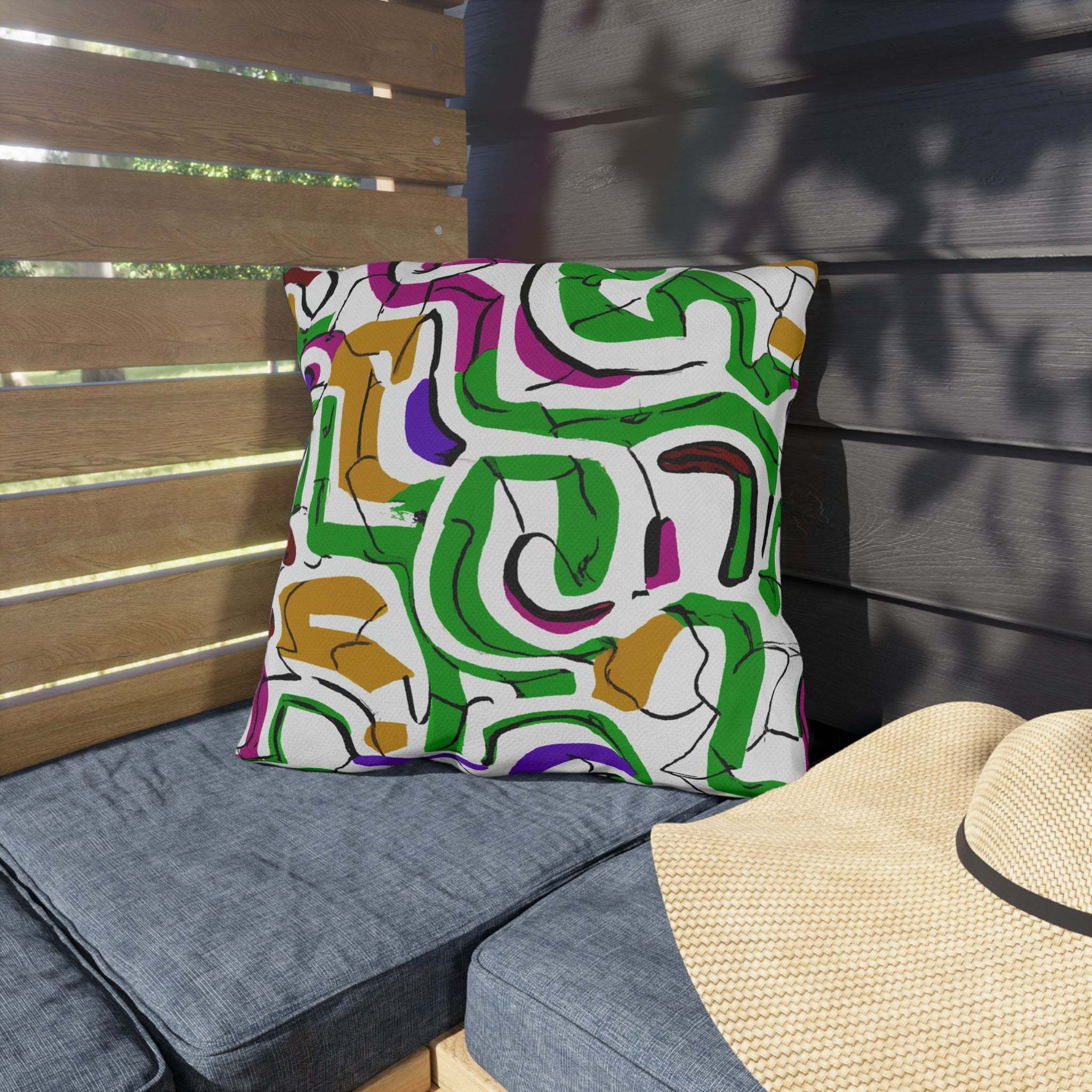 Unity in Colors Outdoor Throw Pillow-Afroadorn 