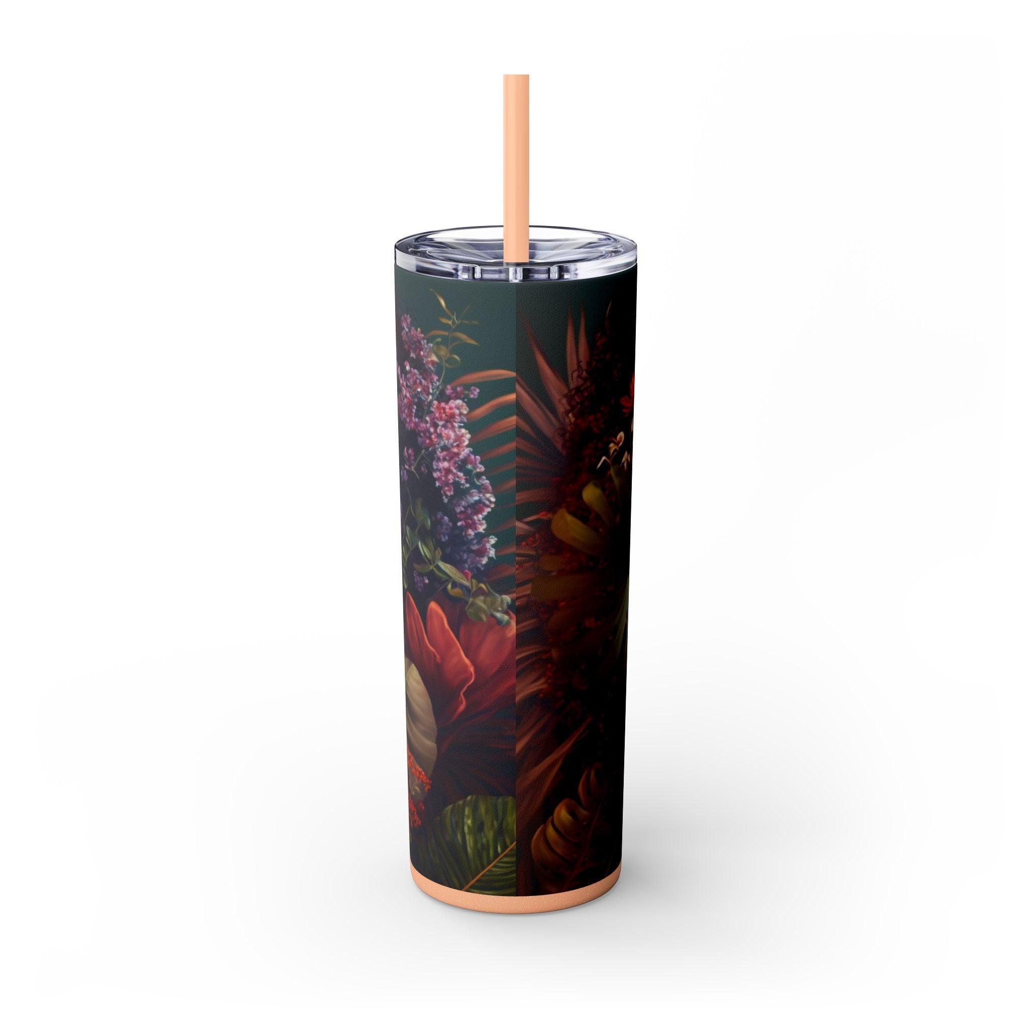 Earthy Afrique 20oz Tumbler with Straw-Afroadorn 