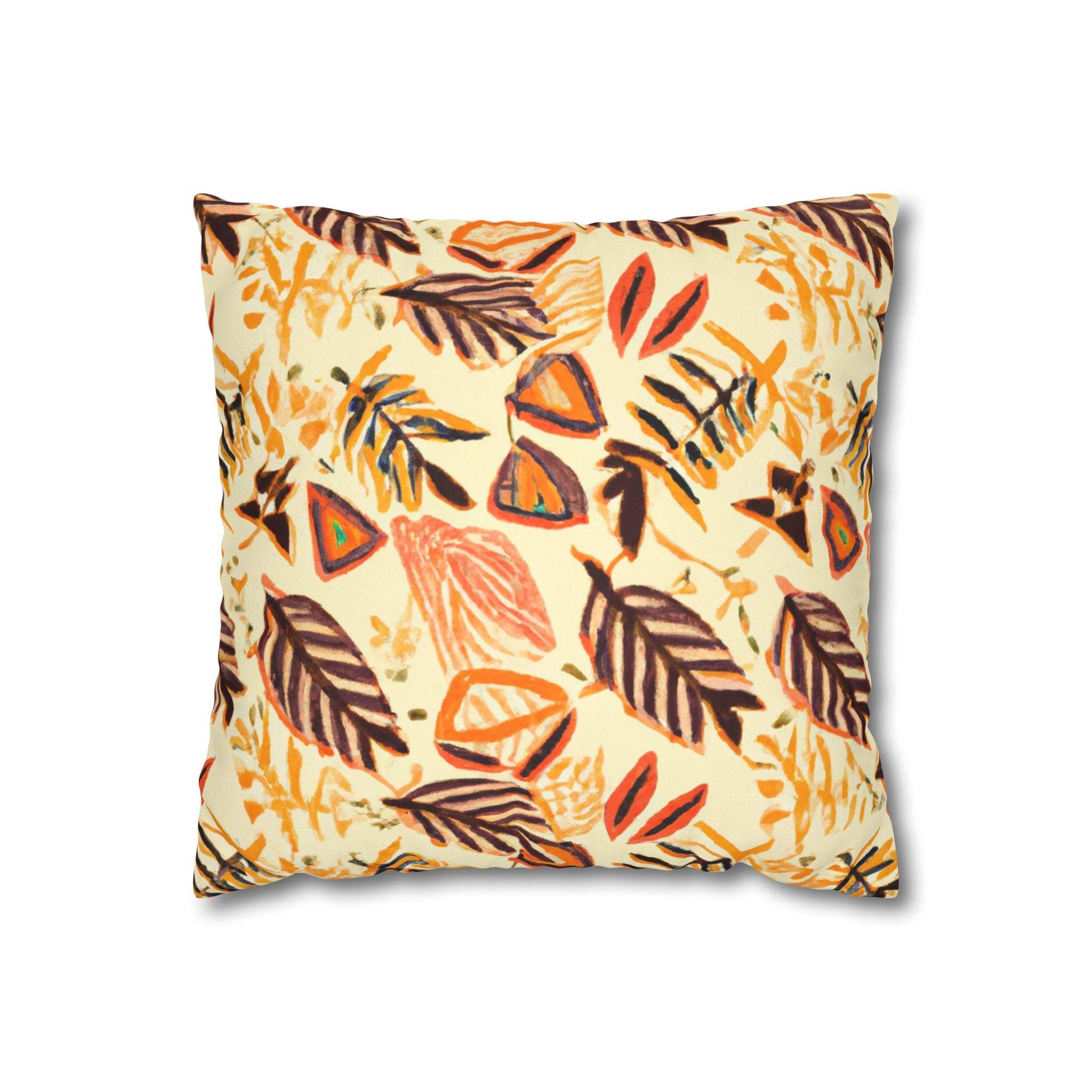 Earthy Aura: African-Inspired Suede Throw Pillow Cover-Afroadorn 