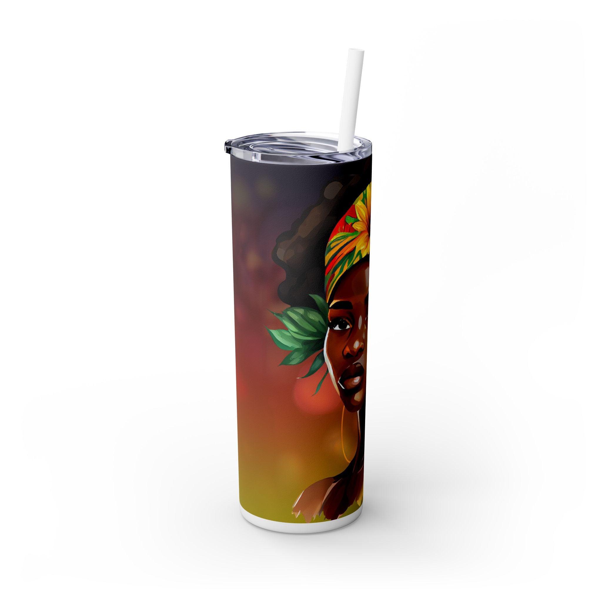 Sunflower Queen Slim Tumbler 20oz-Afroadorn 