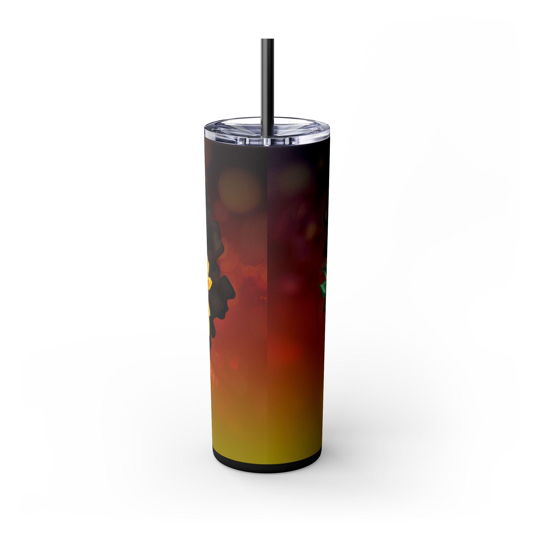 Sunflower Queen Slim Tumbler 20oz-Afroadorn 