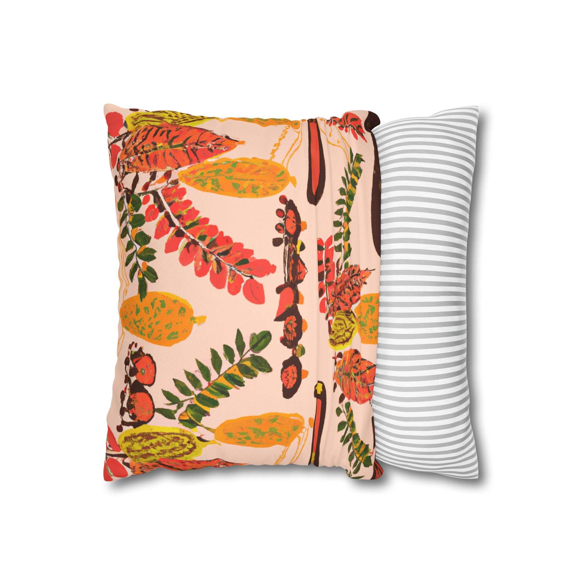 Serengeti Vibes: Vibrant Tribal Print Suede Pillow Cover-Afroadorn 