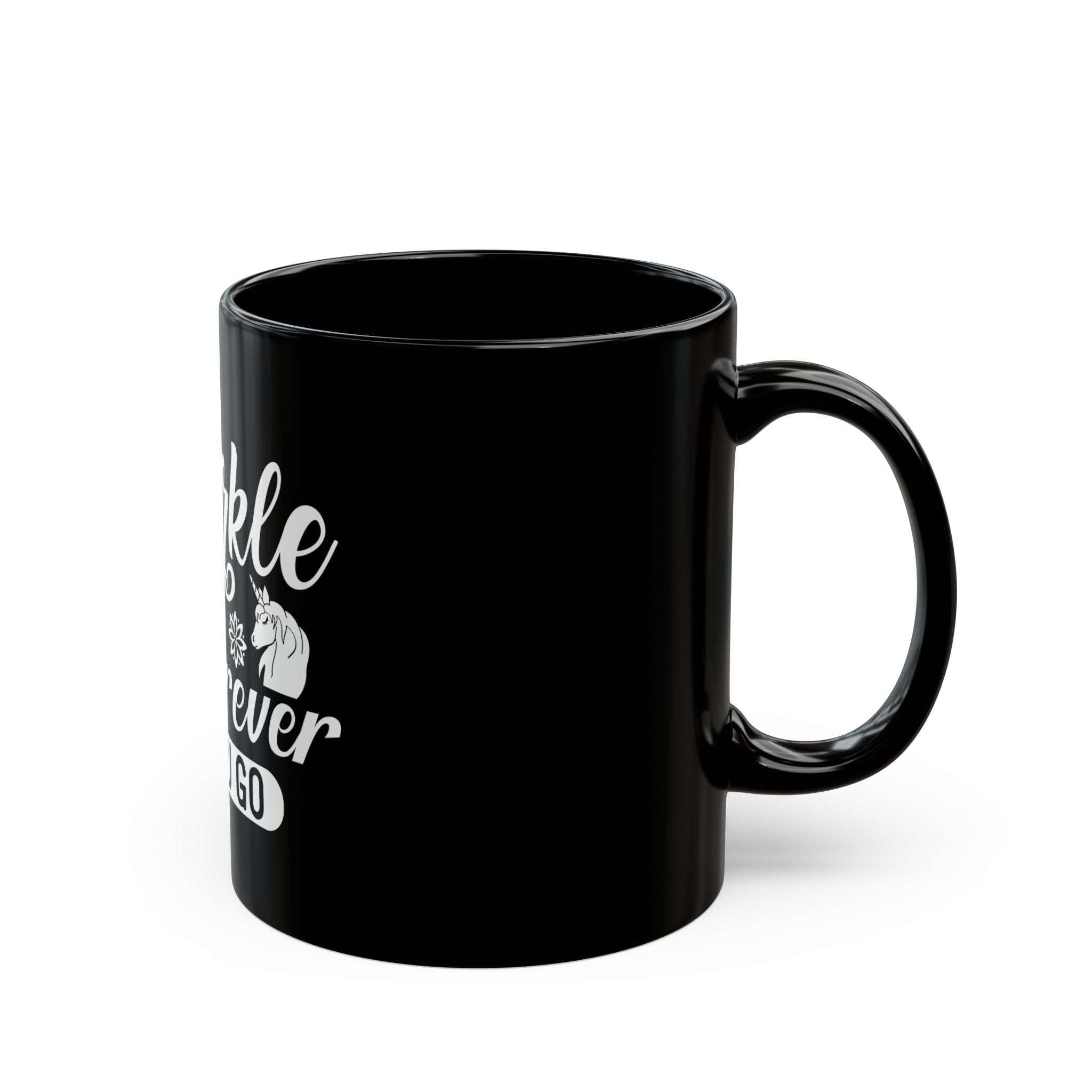 Unicorn Magic Black Coffee Mug-Afroadorn 