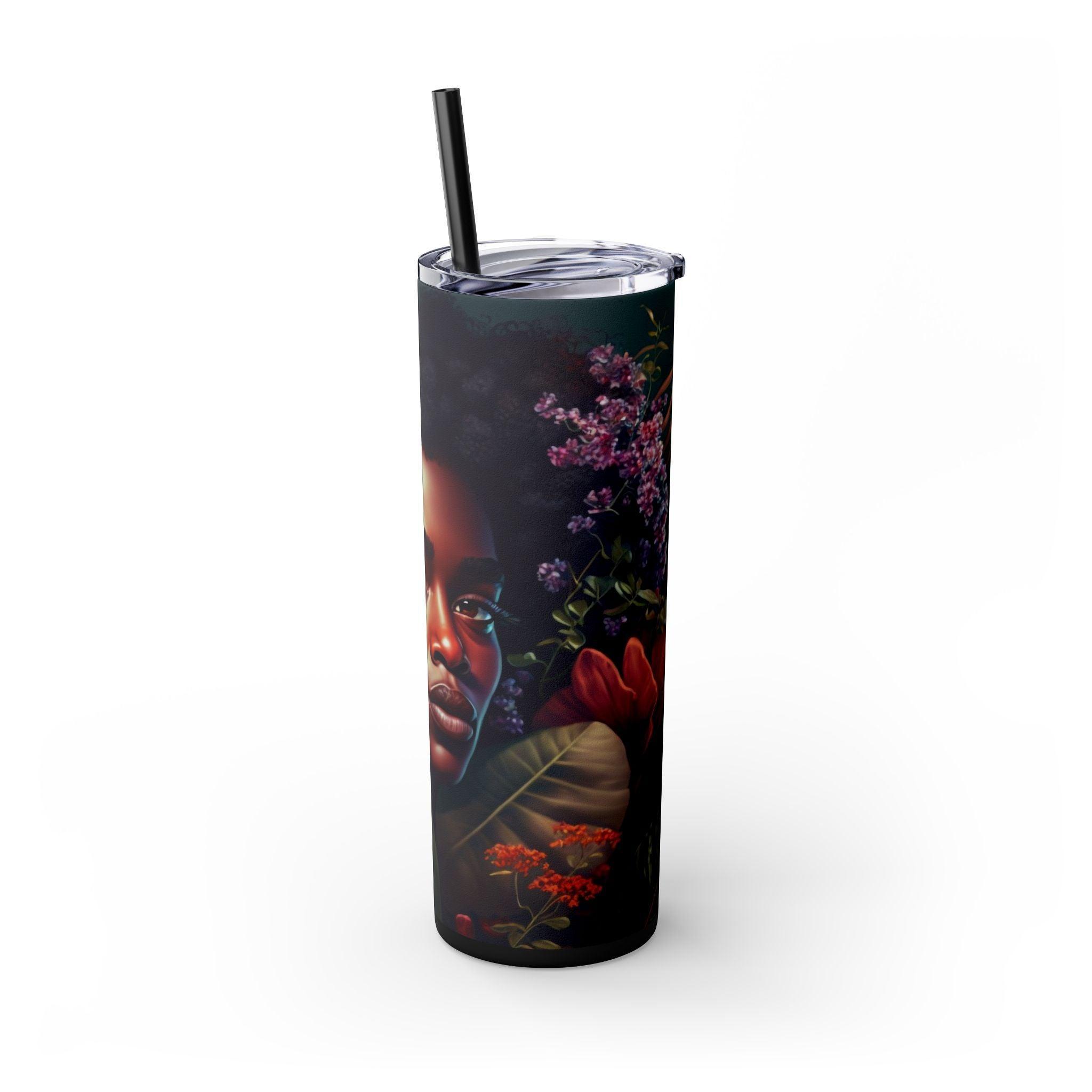 Earthy Afrique 20oz Tumbler with Straw-Afroadorn 