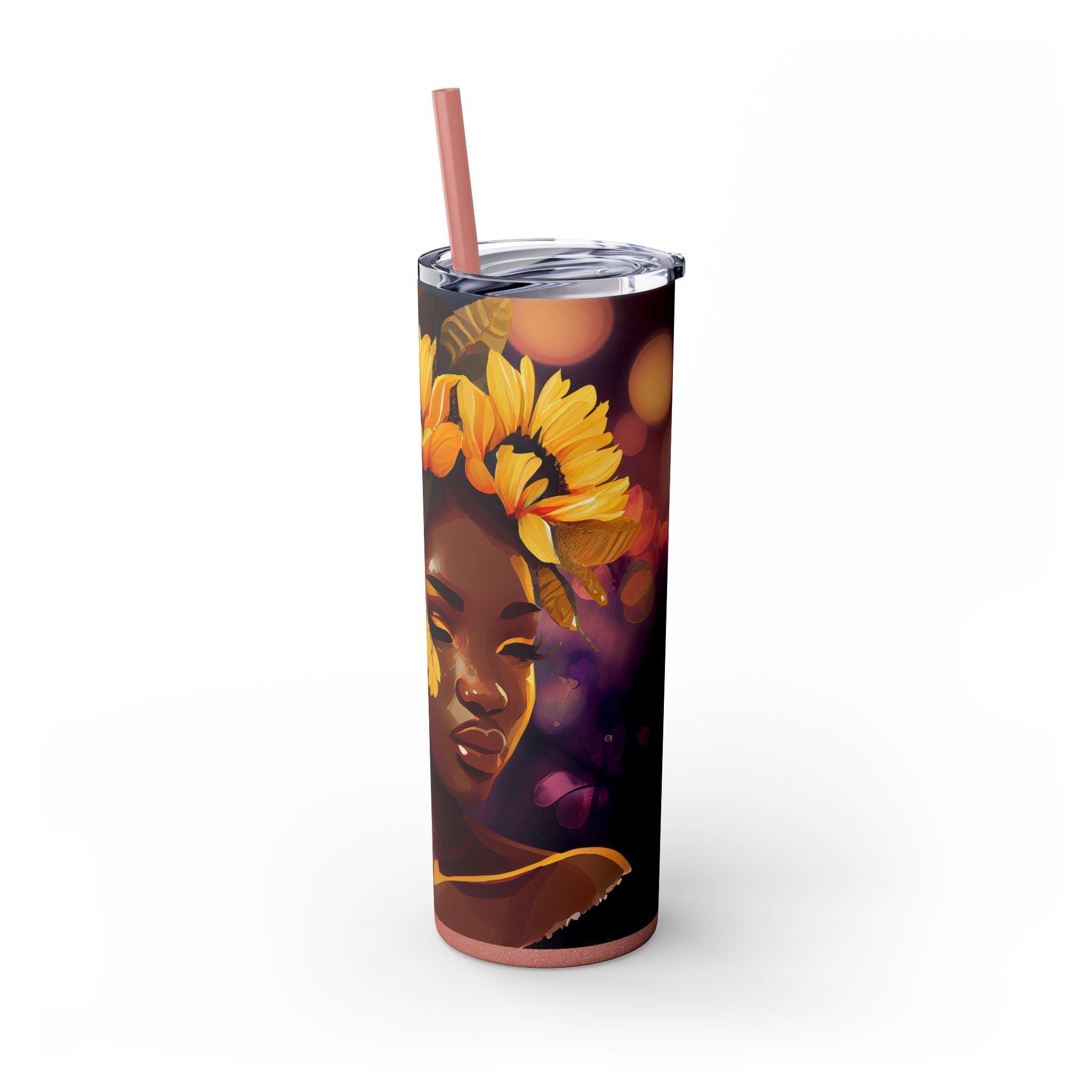 Sunflower Sisterhood 20oz Tumbler-Afroadorn 