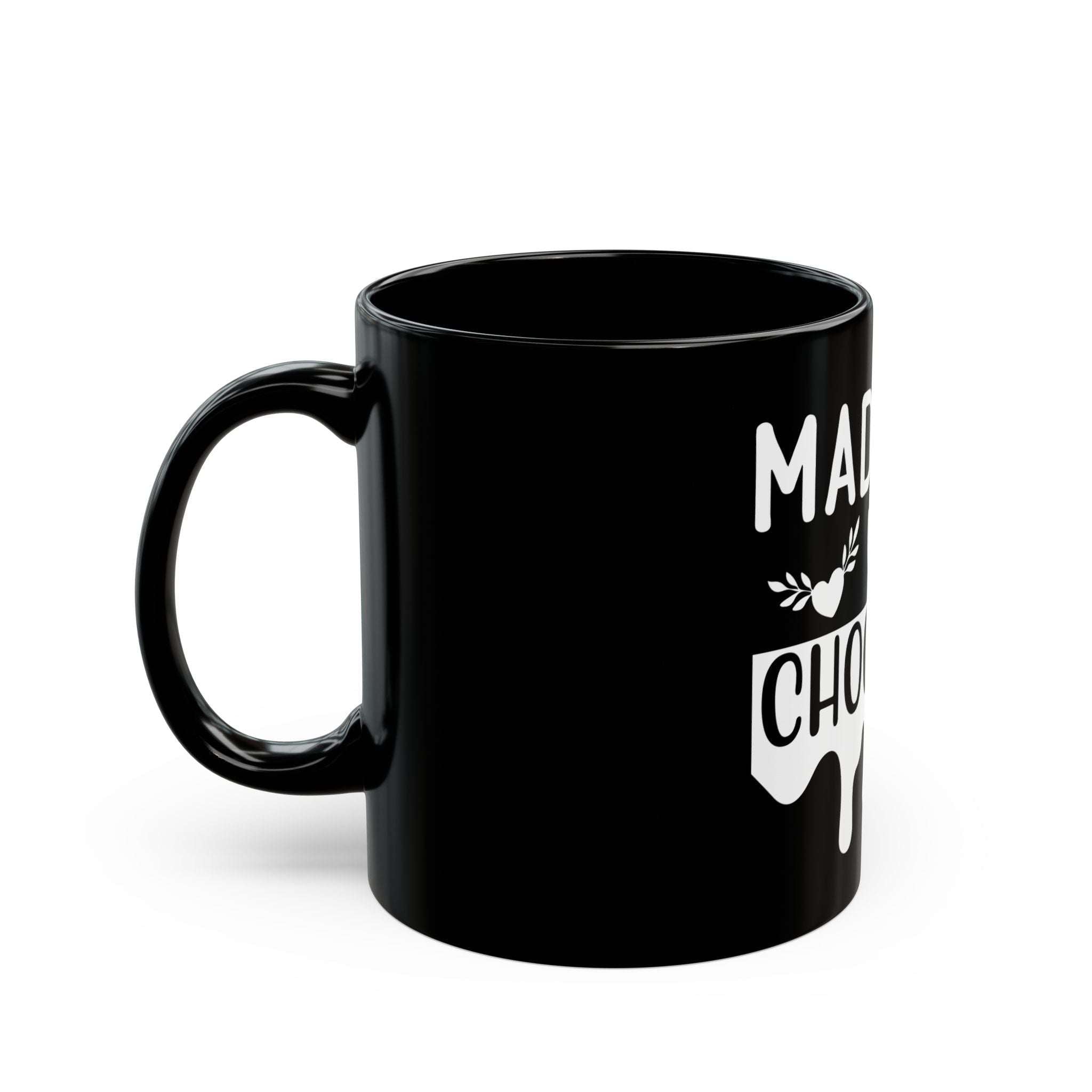 Bold Contrast Chocolate Drip Black Mug-Afroadorn 