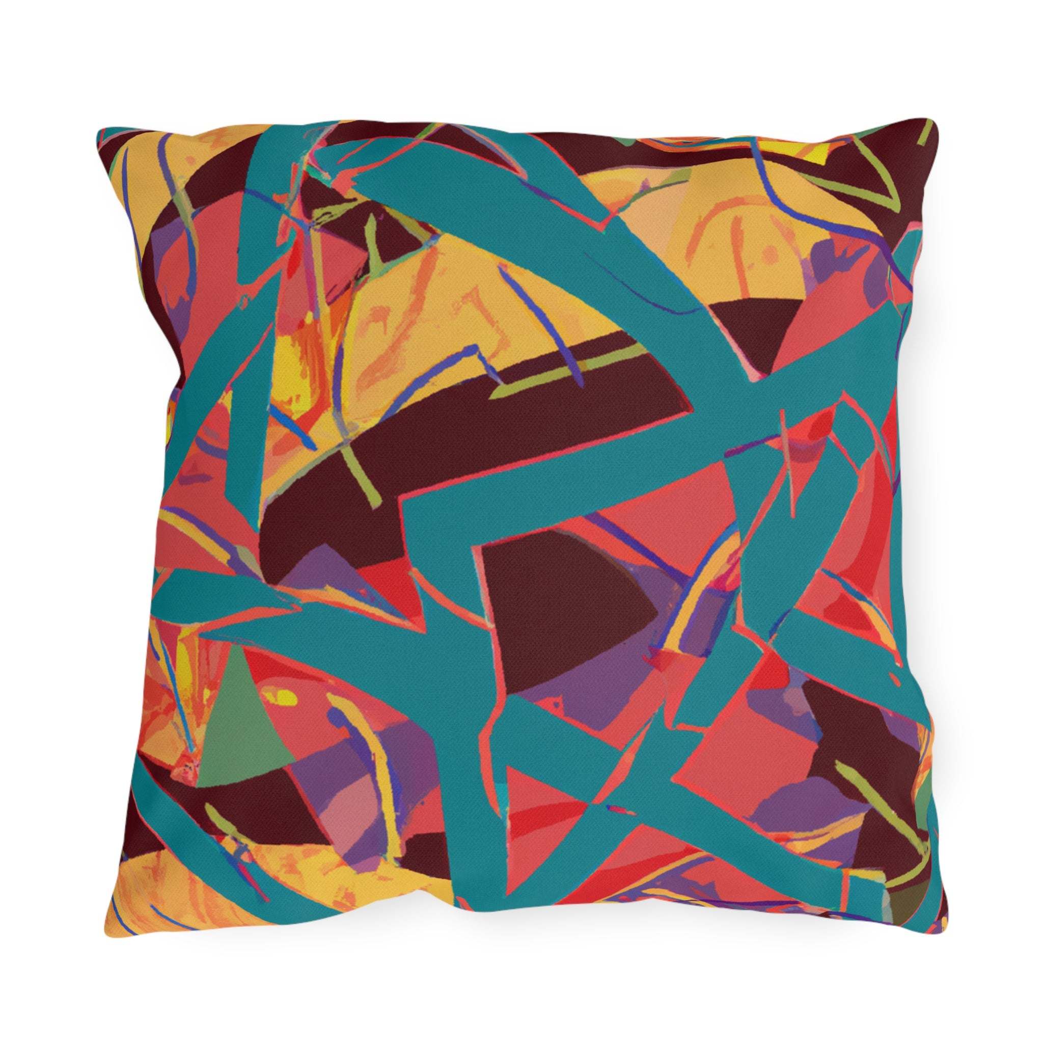 Vibrant Heritage Outdoor Throw Pillow-Afroadorn 