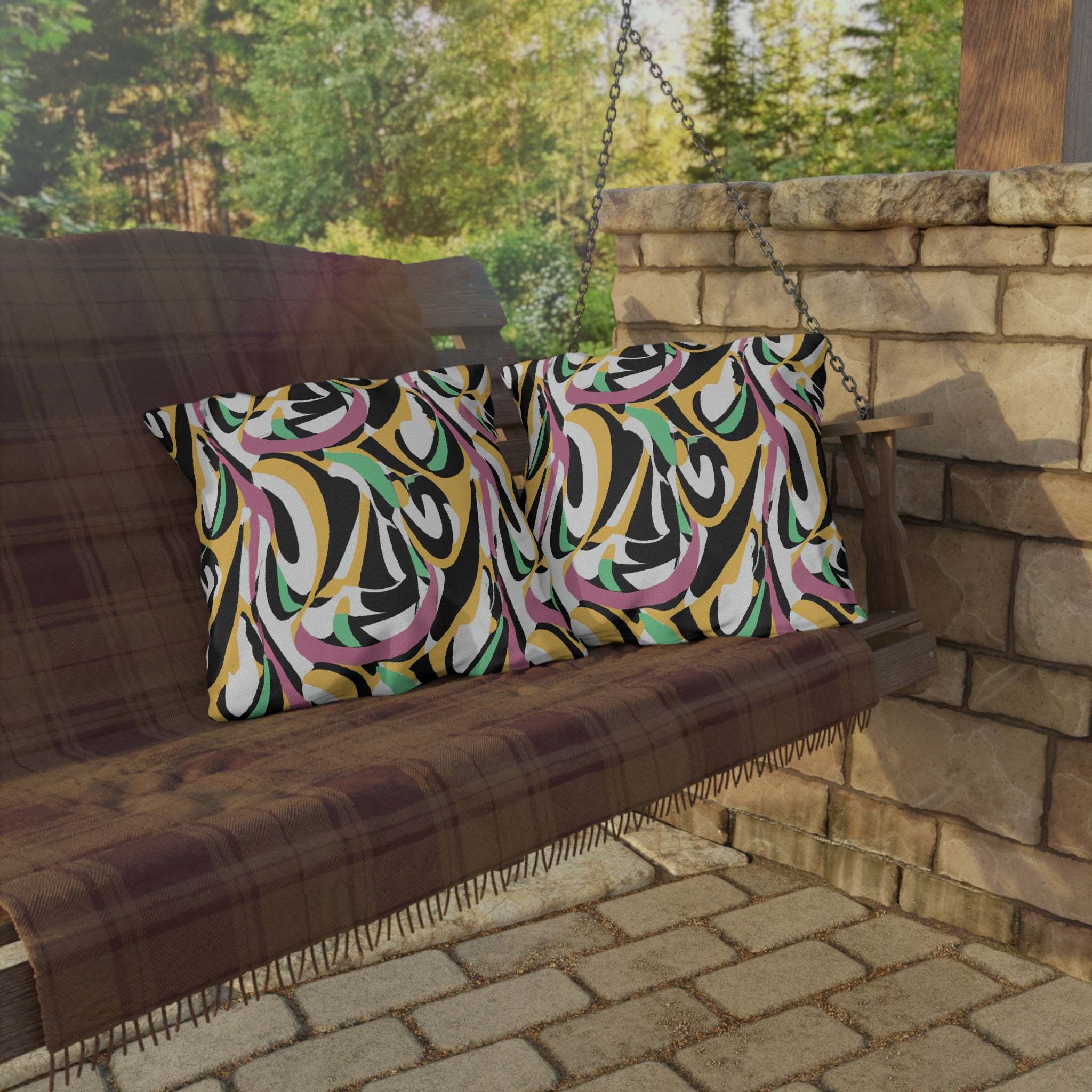 Zafari Essence African-Inspired Outdoor Throw Pillow-Afroadorn 