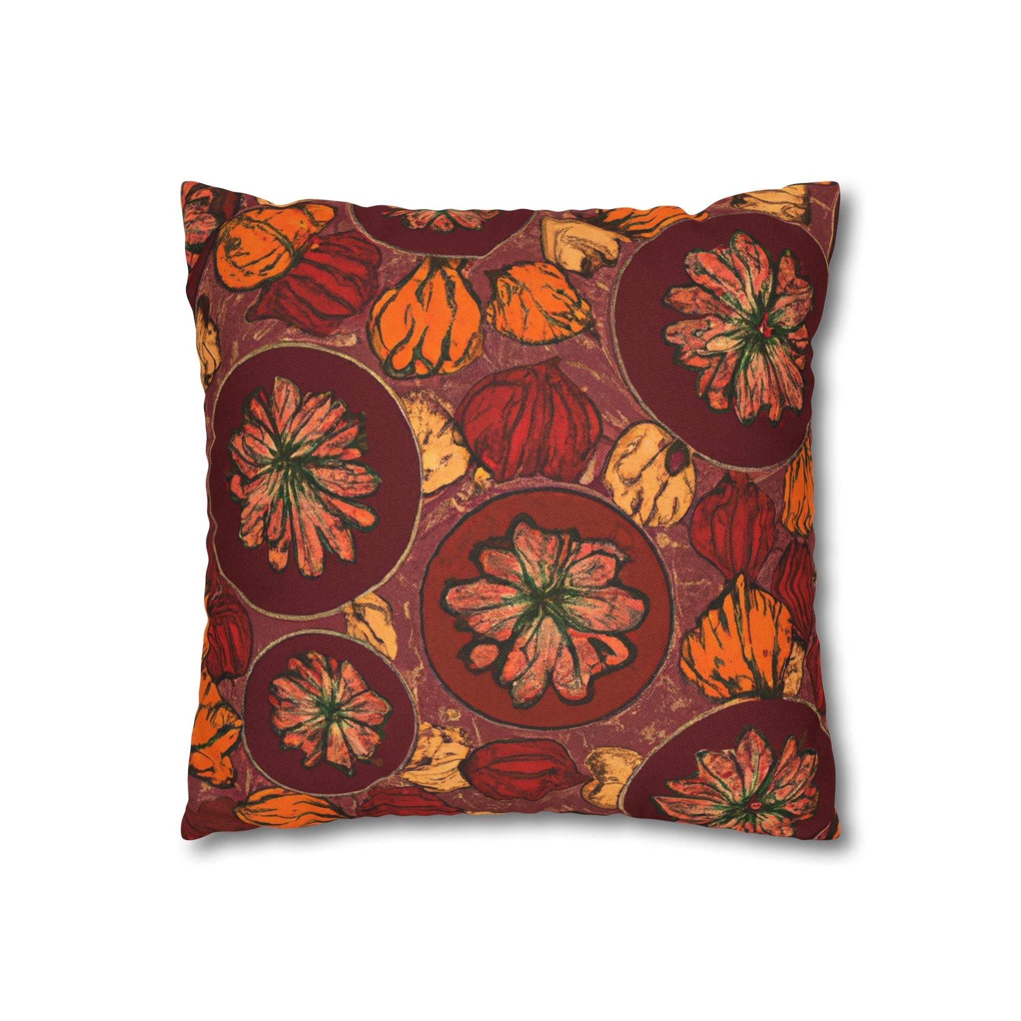 Earthy Vibes African Print Throw Pillow Case-Afroadorn 