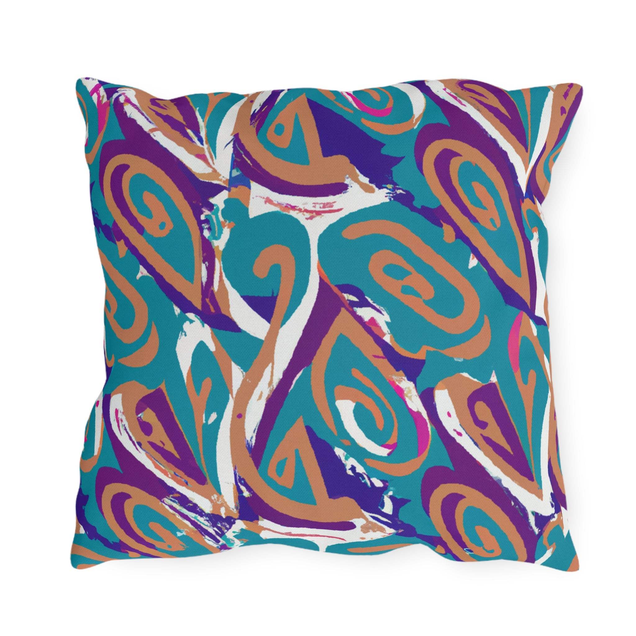 Afrisolar Vibrance - African-Inspired Outdoor Throw Pillow-Afroadorn 