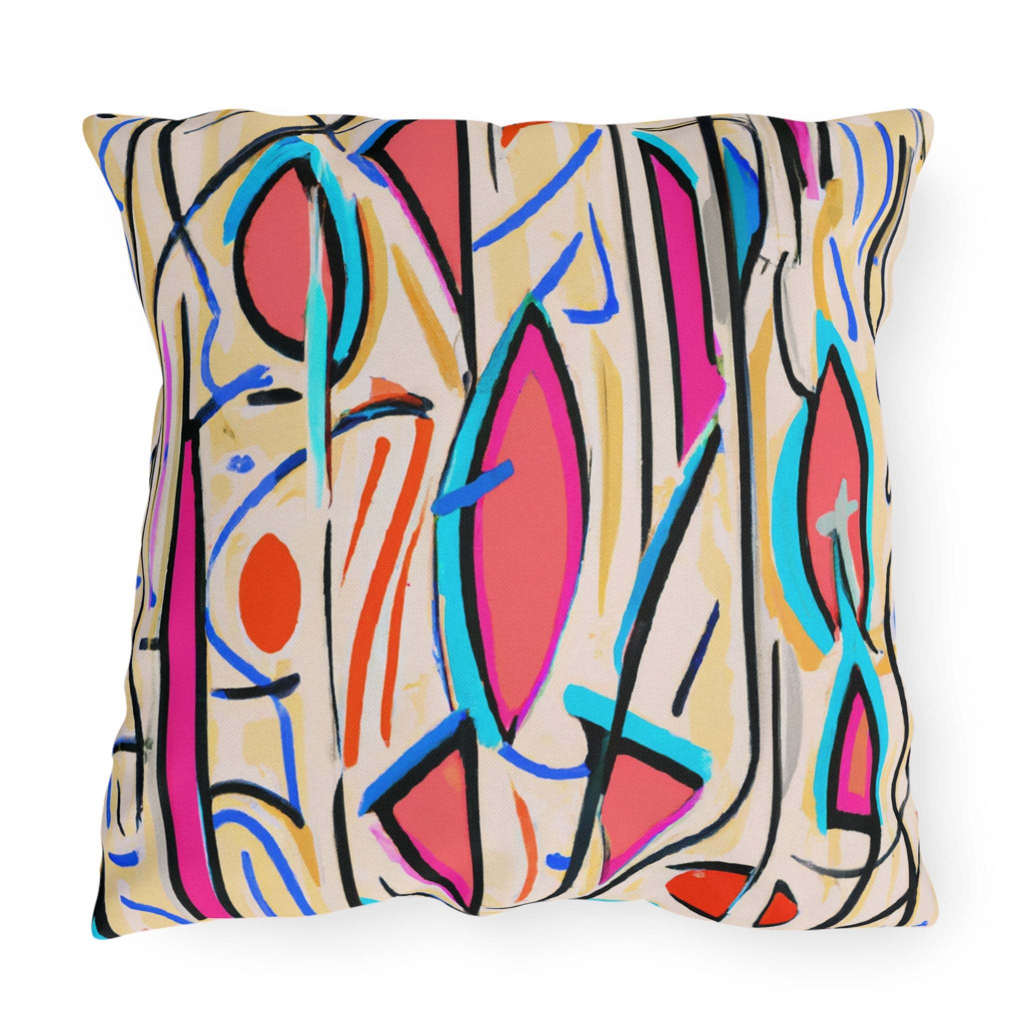 Vibrant Sahara Sunbloom Outdoor Throw Pillow-Afroadorn 