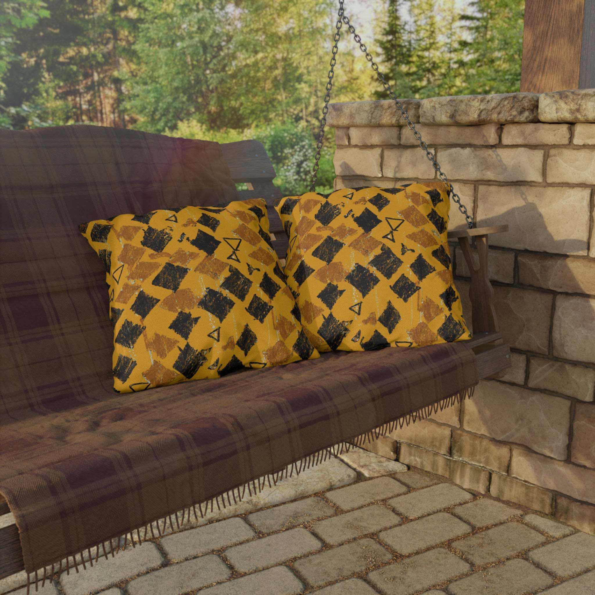 AfroLux Unity Outdoor Pillow - Vibrant African Heritage-Afroadorn 