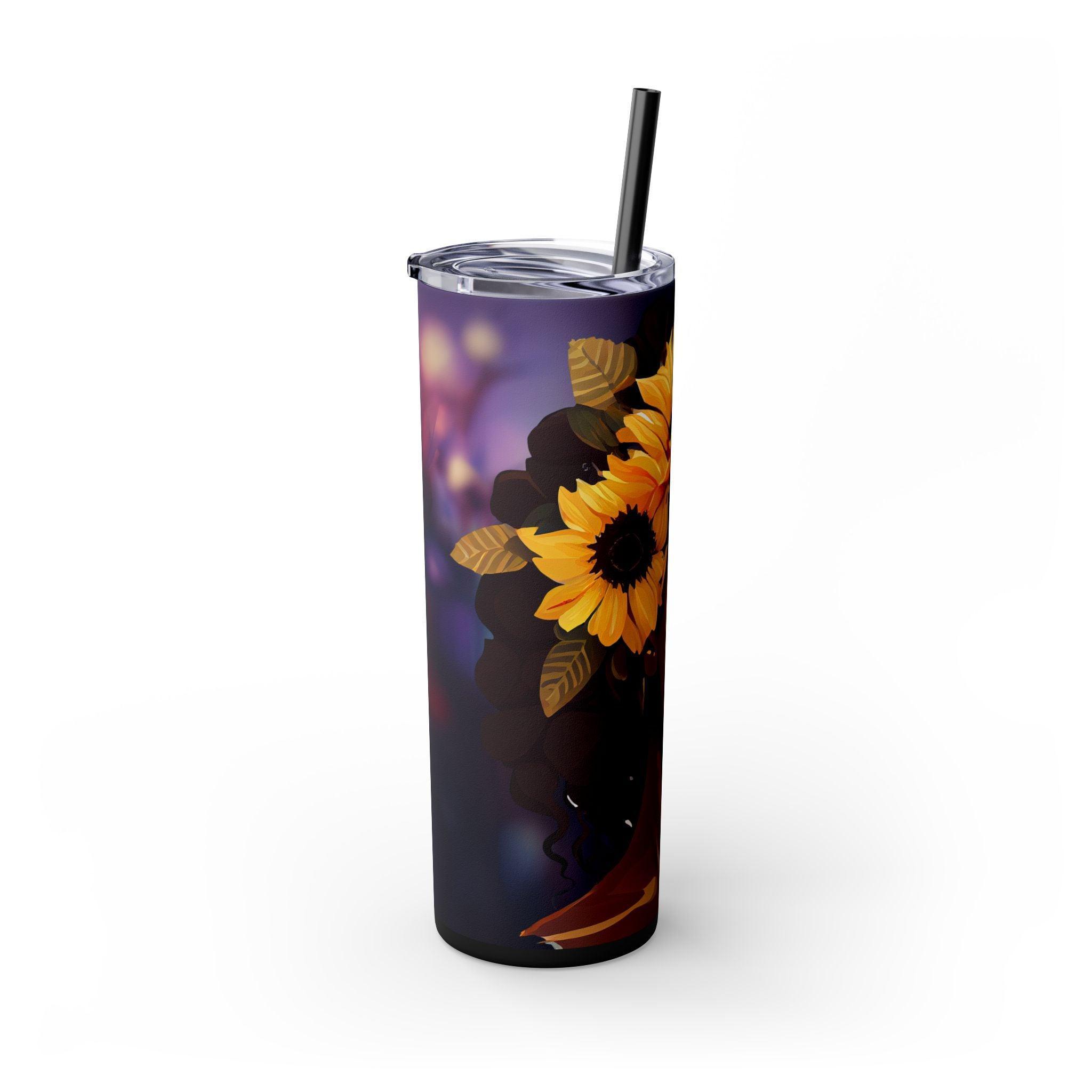 Sunflower Sisterhood 20oz Tumbler-Afroadorn 