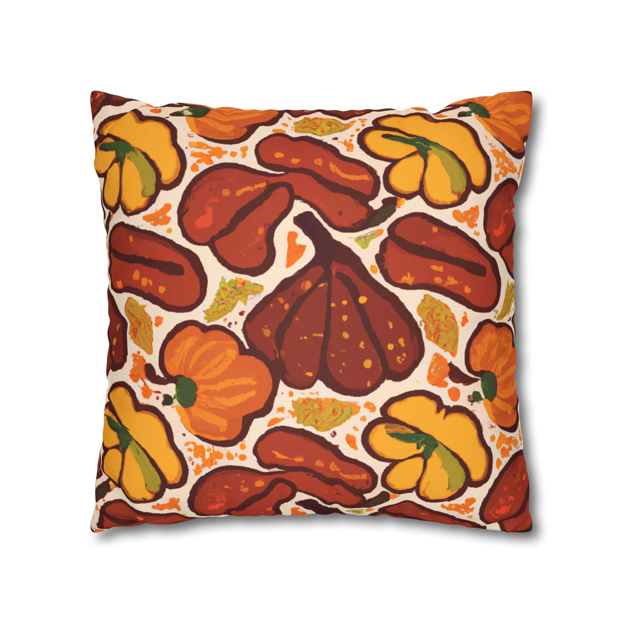 Autumn Baobab: Tribal Print Premium Suede Throw Pillow Cover-Afroadorn 