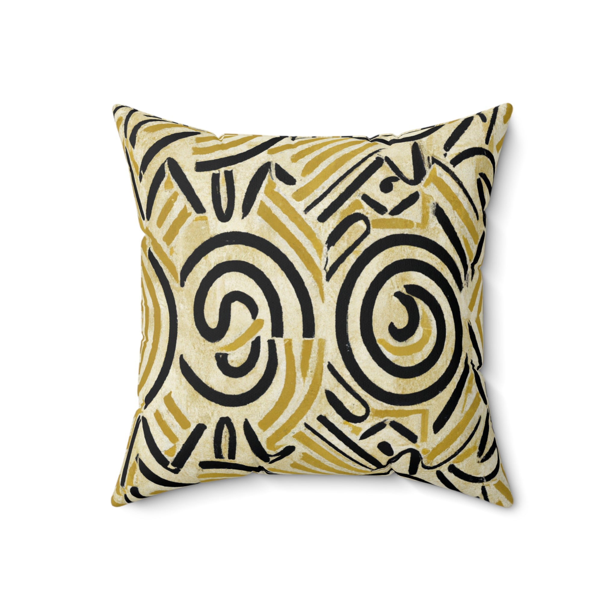 Golden Unity Afro-Inspired Throw Pillow-Afroadorn 