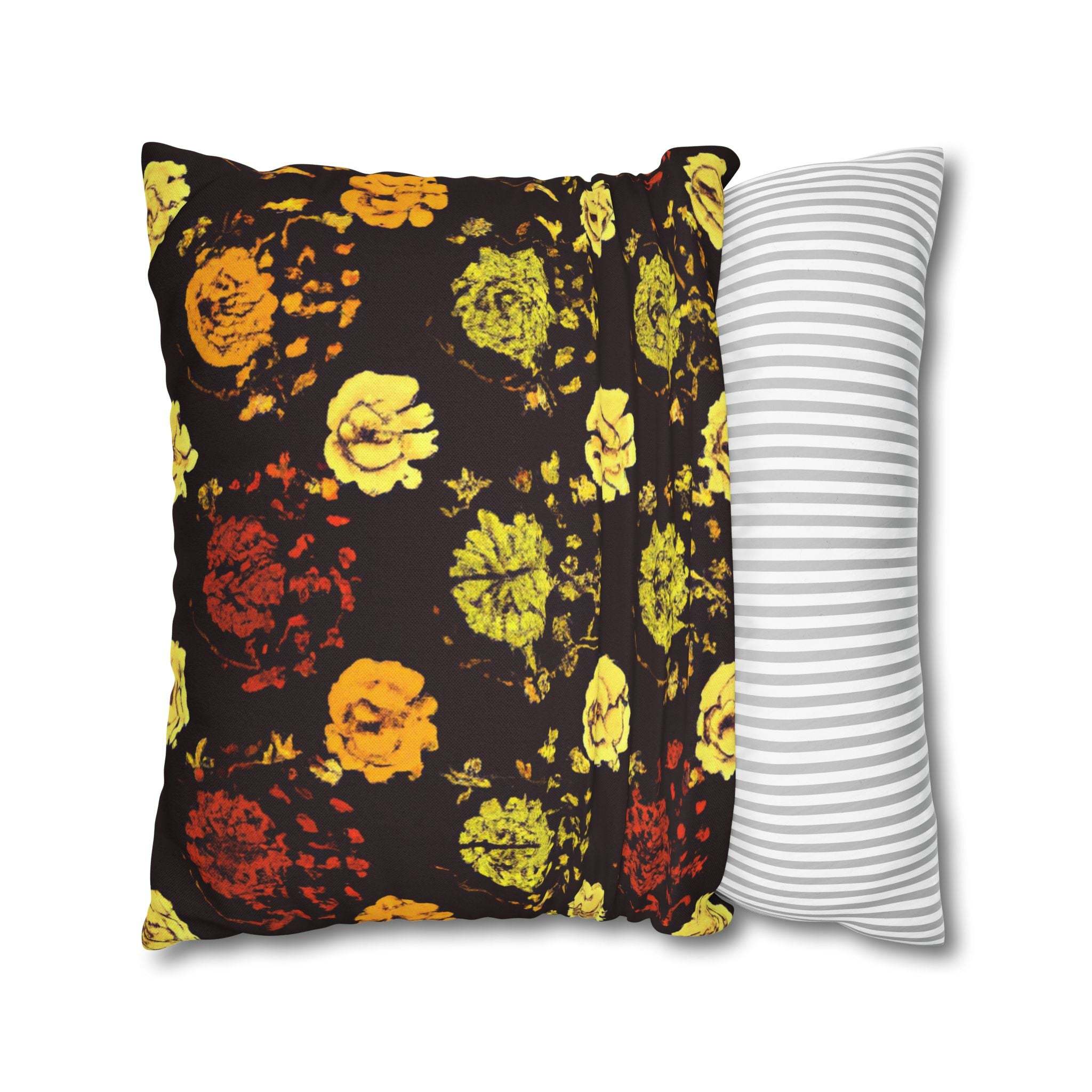 Radiant Bloom: Vibrant Asoke-Inspired Pillow Case-Afroadorn 