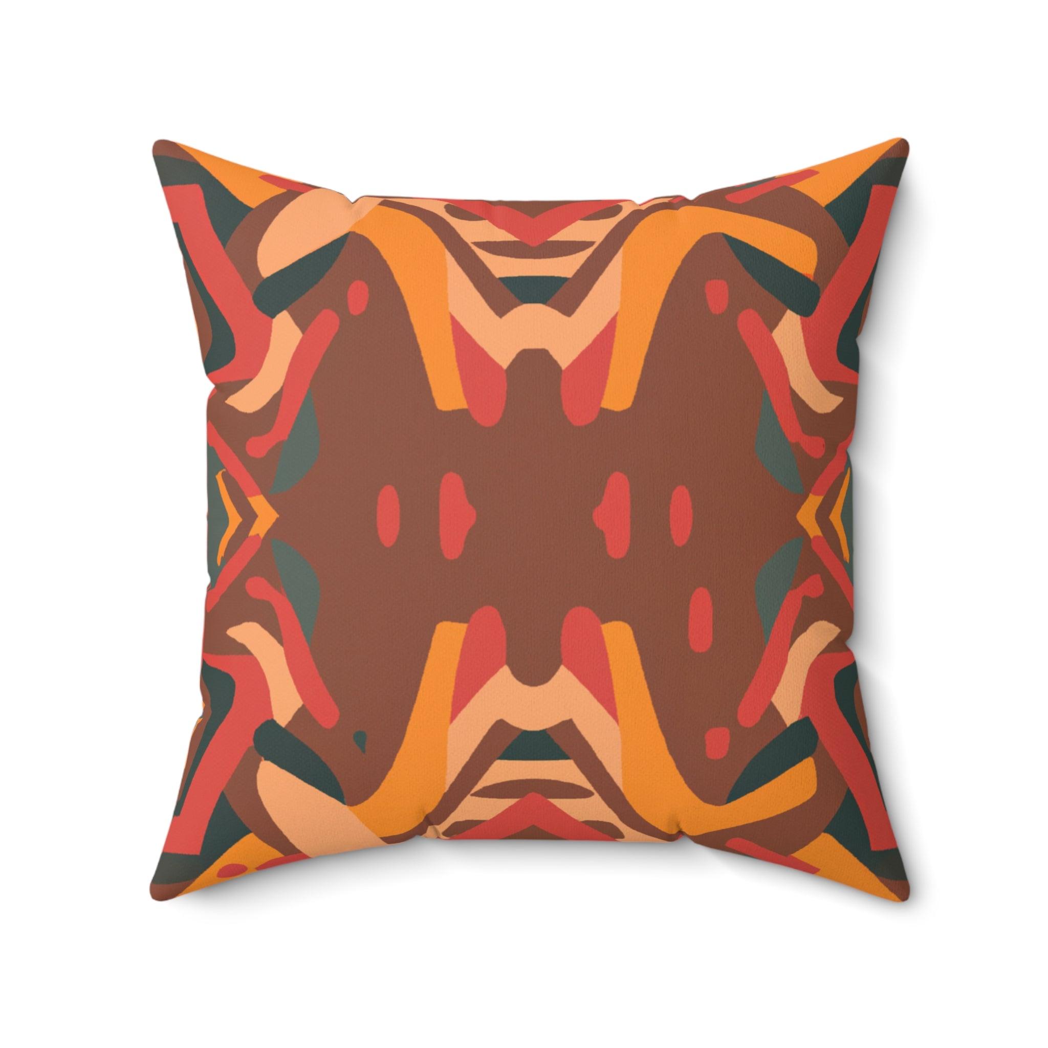 Earthy Tones Afrocentric Throw Pillow-Afroadorn 