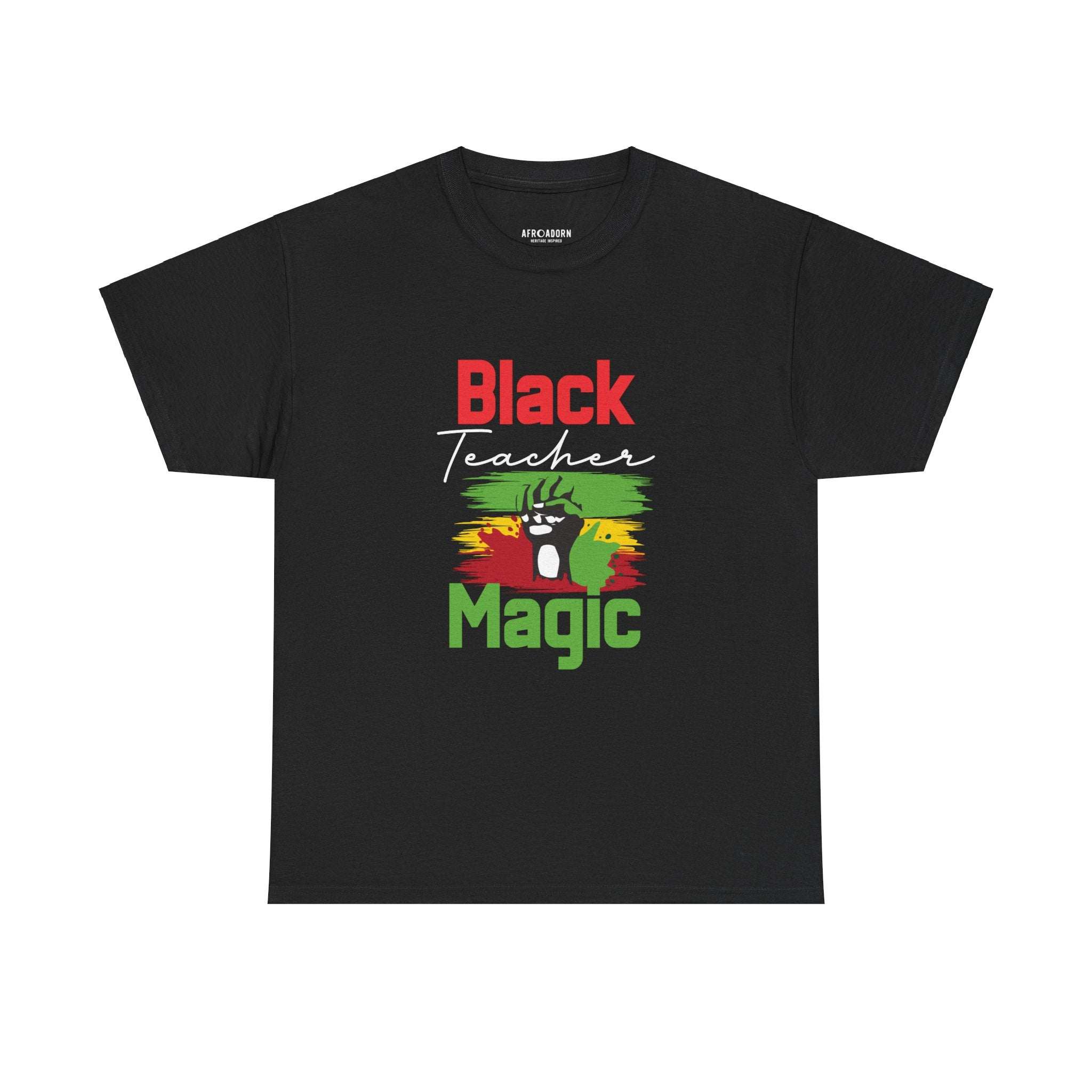 Black Teacher Magic T-Shirt-Afroadorn 