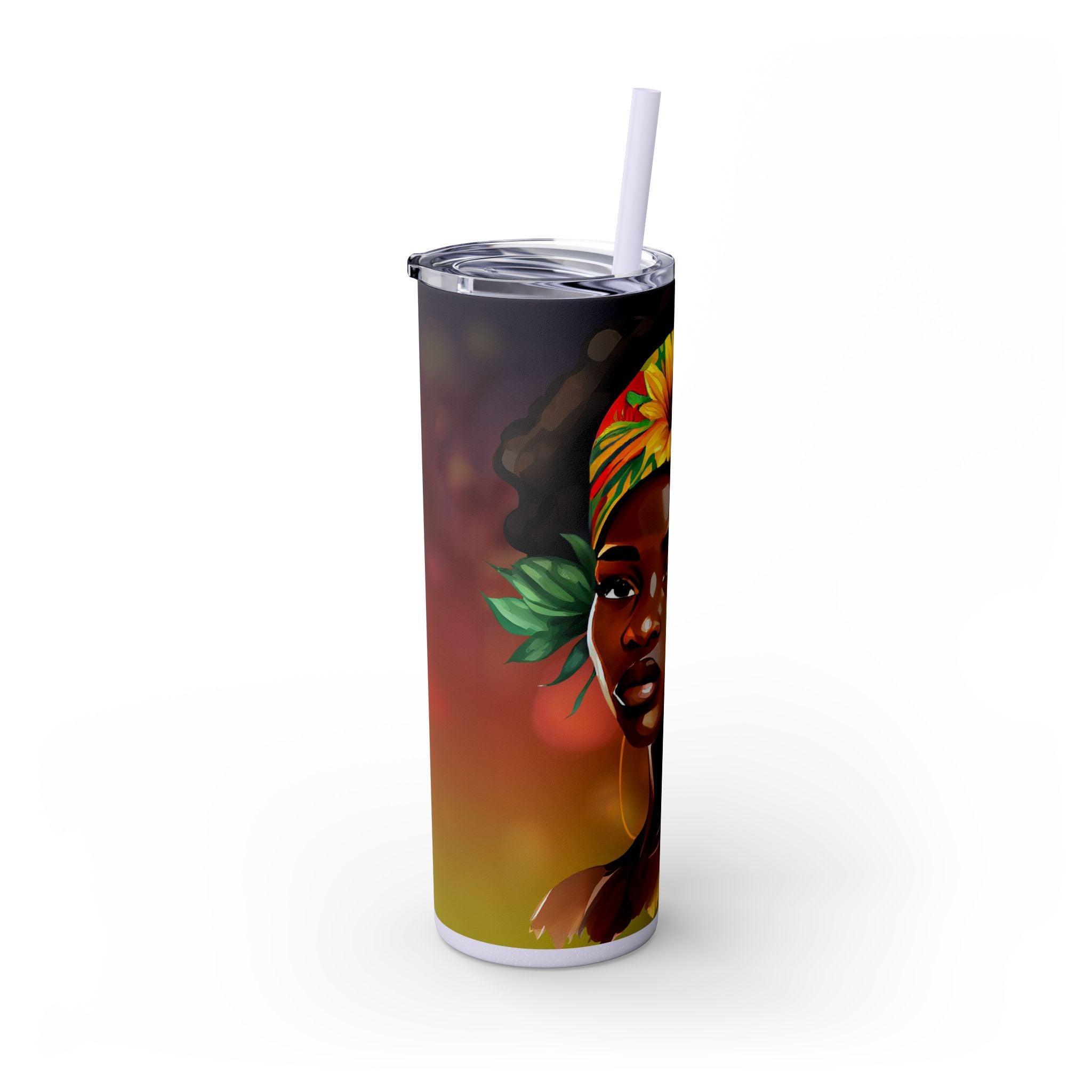 Sunflower Queen Slim Tumbler 20oz-Afroadorn 