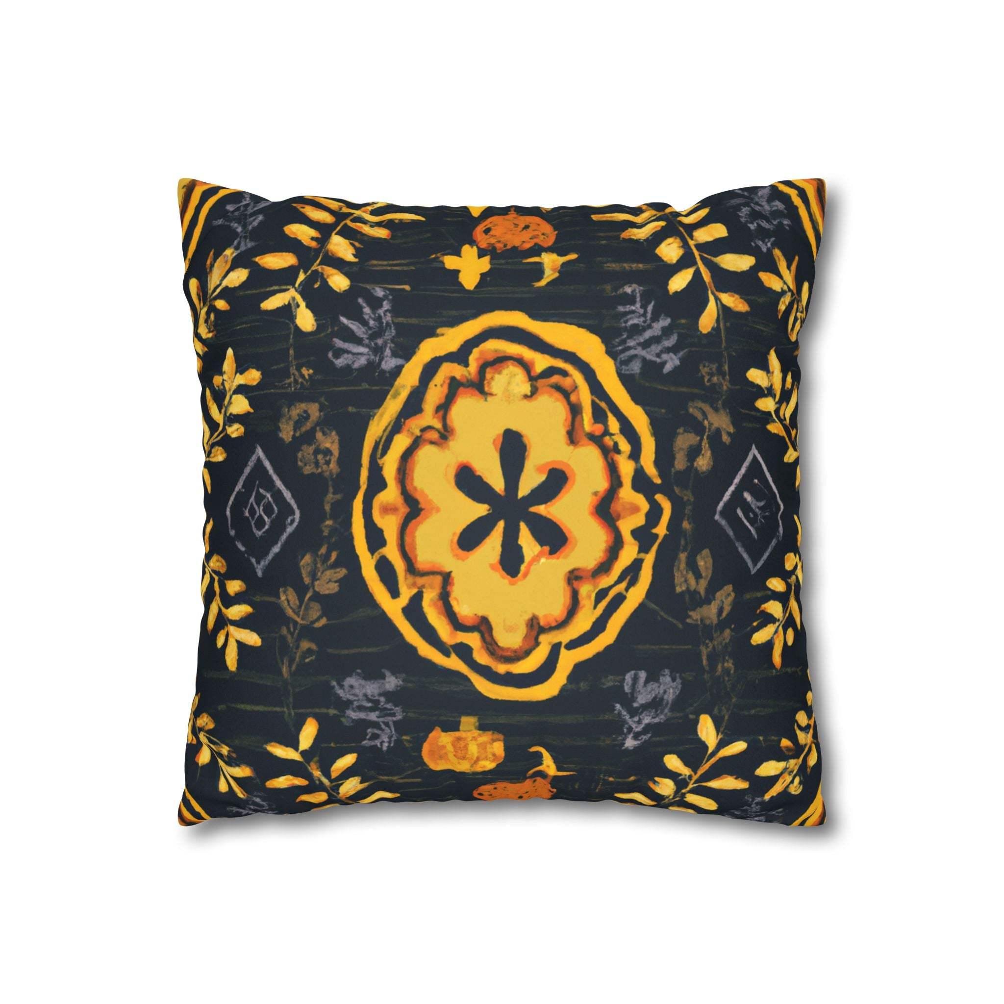 Sunbeam Roots: Tribal Print Suede Pillow Case-Afroadorn 