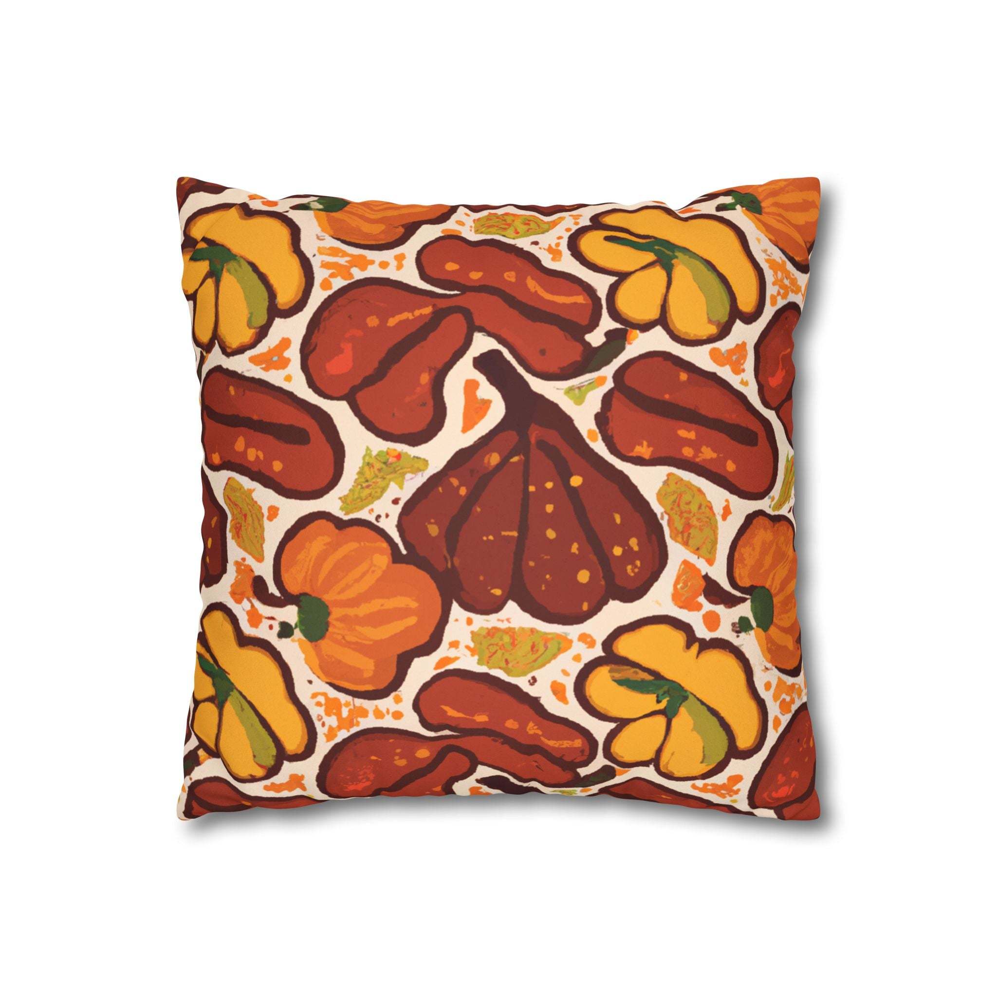 Autumn Baobab: Tribal Print Premium Suede Throw Pillow Cover-Afroadorn 