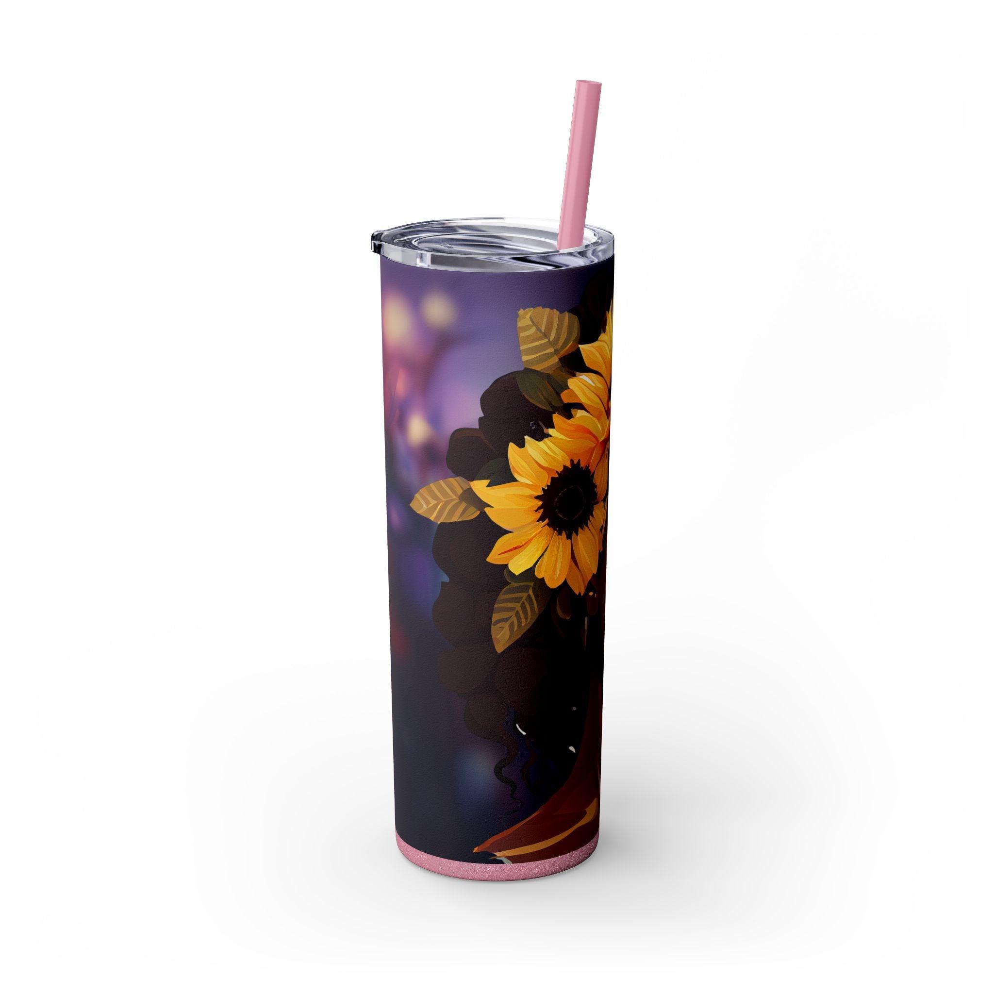 Sunflower Sisterhood 20oz Tumbler-Afroadorn 