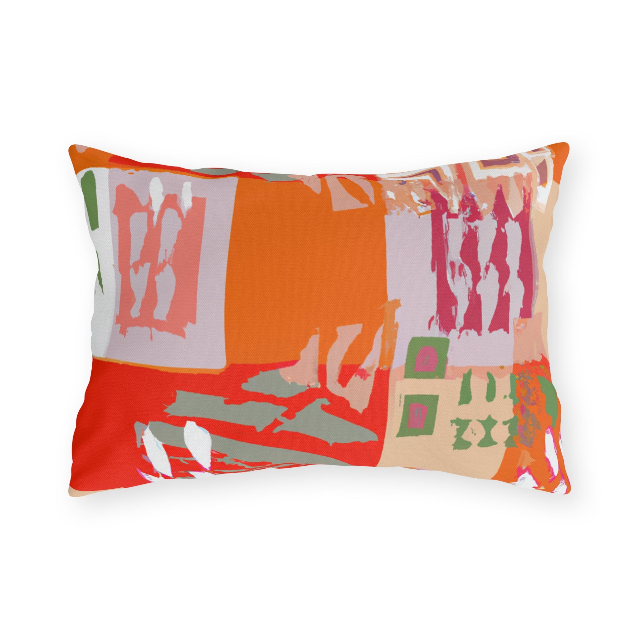 Vibrant Afrocentric Outdoor Throw Pillow-Afroadorn 