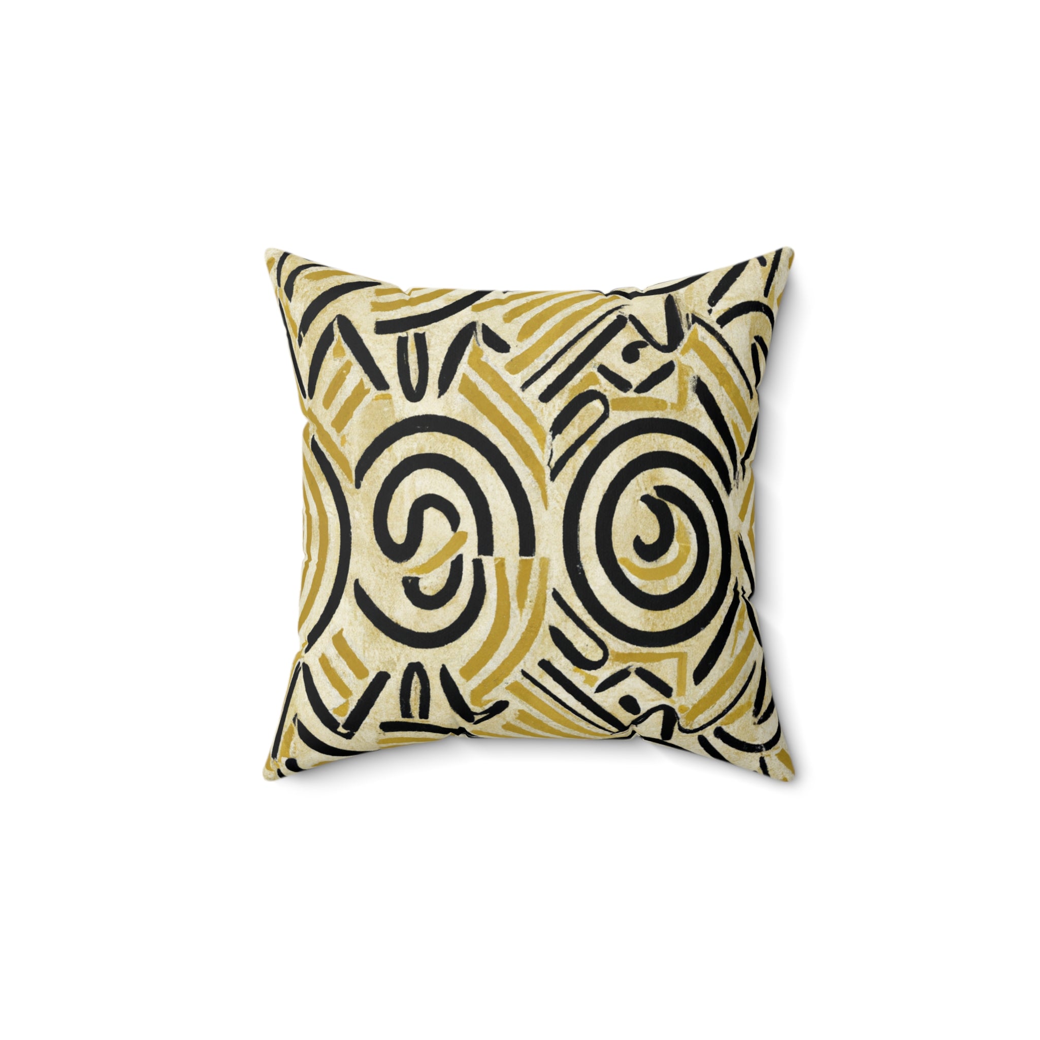 Golden Unity Afro-Inspired Throw Pillow-Afroadorn 