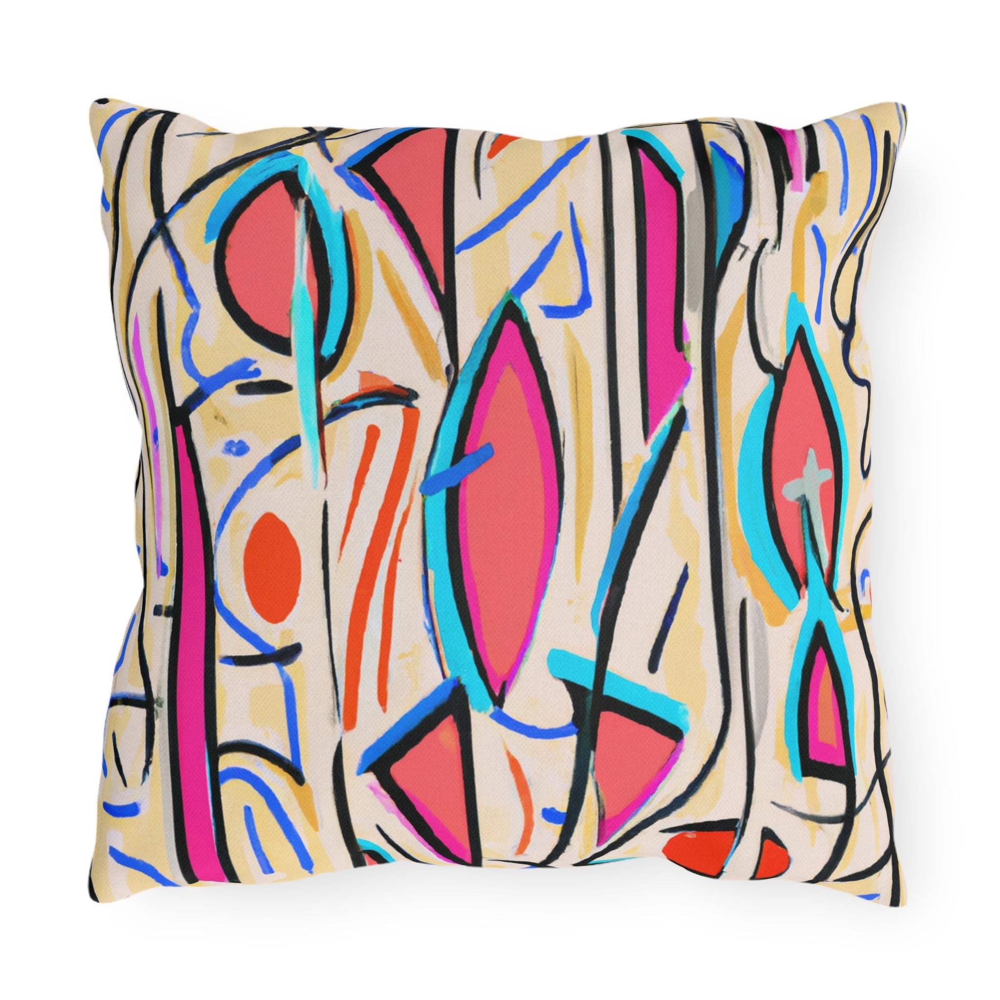 Vibrant Sahara Sunbloom Outdoor Throw Pillow-Afroadorn 