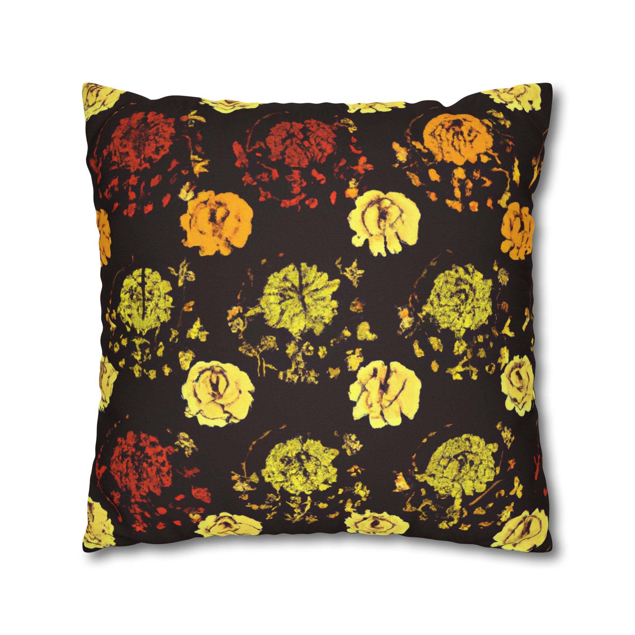 Radiant Bloom: Vibrant Asoke-Inspired Pillow Case-Afroadorn 