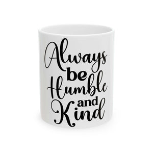 Humble and Kind Black Coffee Mug-Afroadorn 