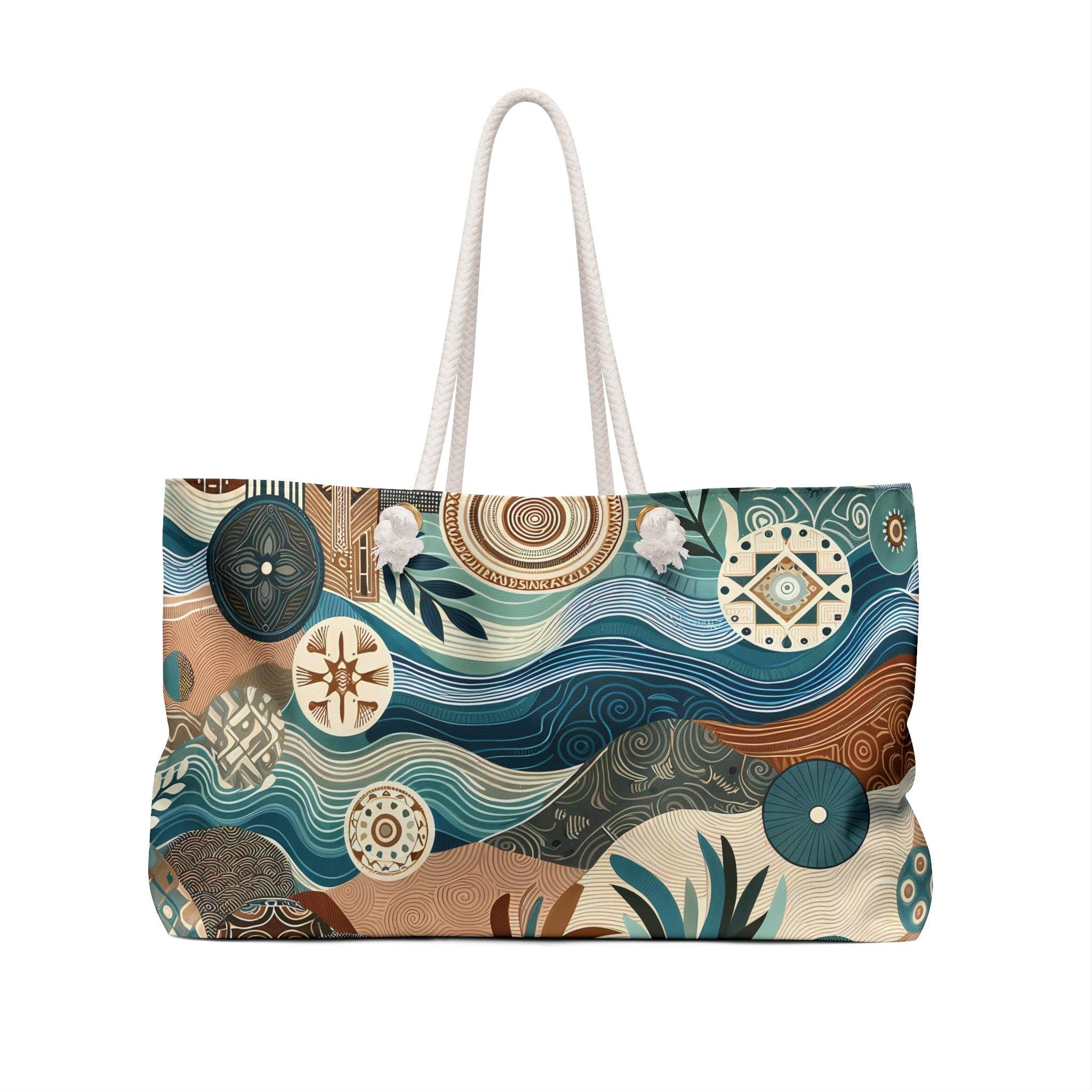 Oceanic Escape Weekender Travel Tote Bag - 24 × 13-Afroadorn 