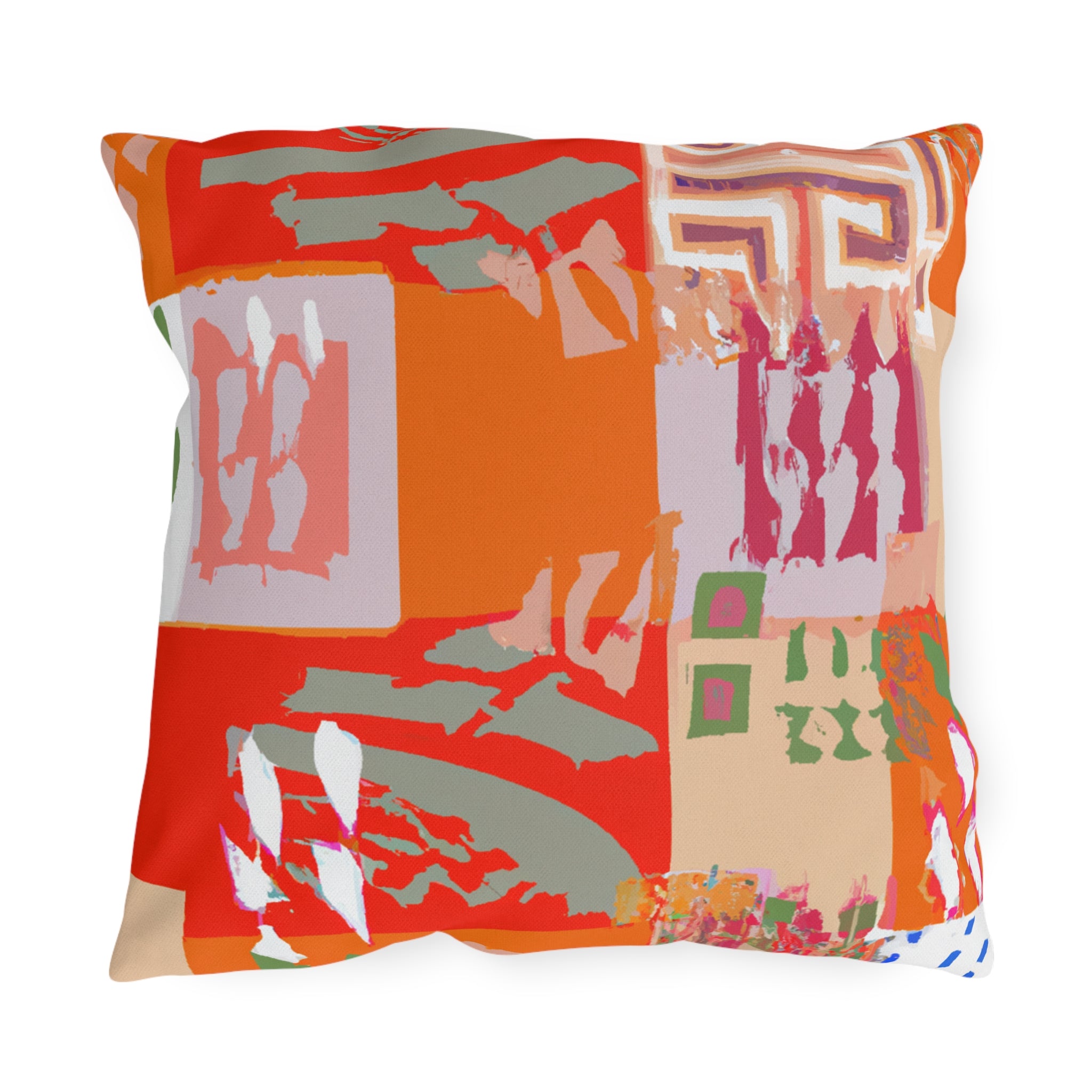 Vibrant Afrocentric Outdoor Throw Pillow-Afroadorn 