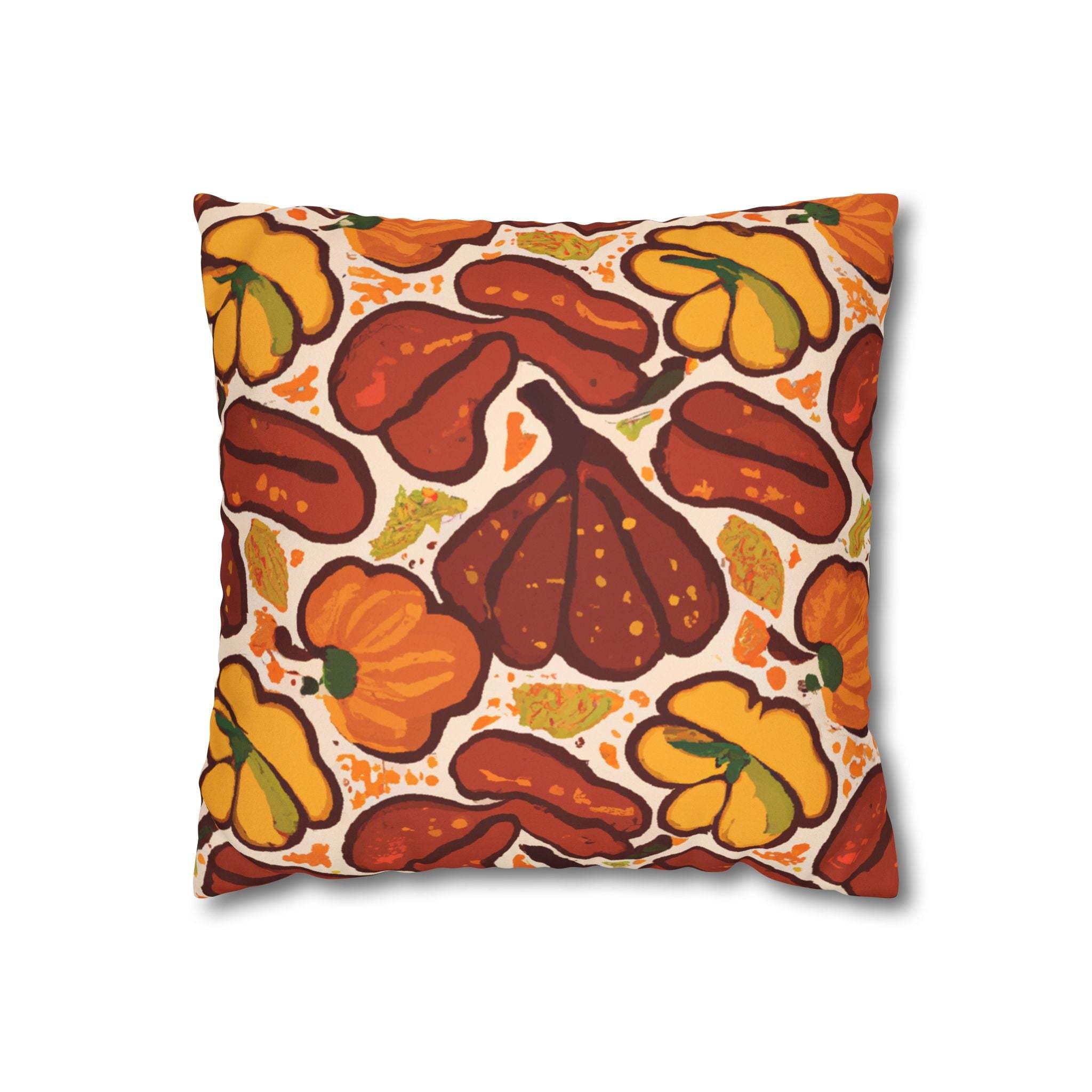 Autumn Baobab: Tribal Print Premium Suede Throw Pillow Cover-Afroadorn 